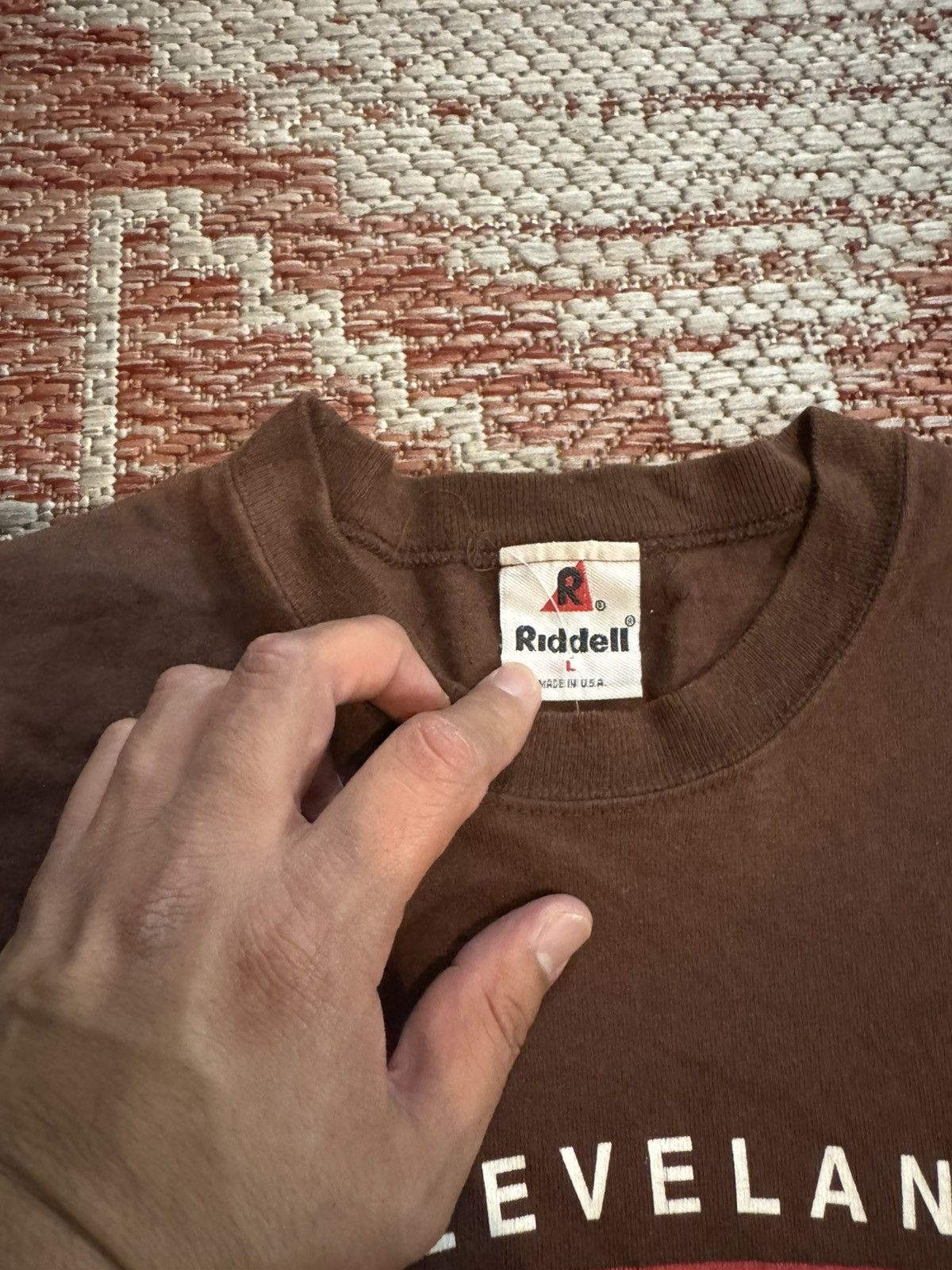 NFL Vintage Cleveland Browns Shirt Riddel Shirt NFL Tee Sz L Size US L / EU 52-54 / 3 - 3 Thumbnail