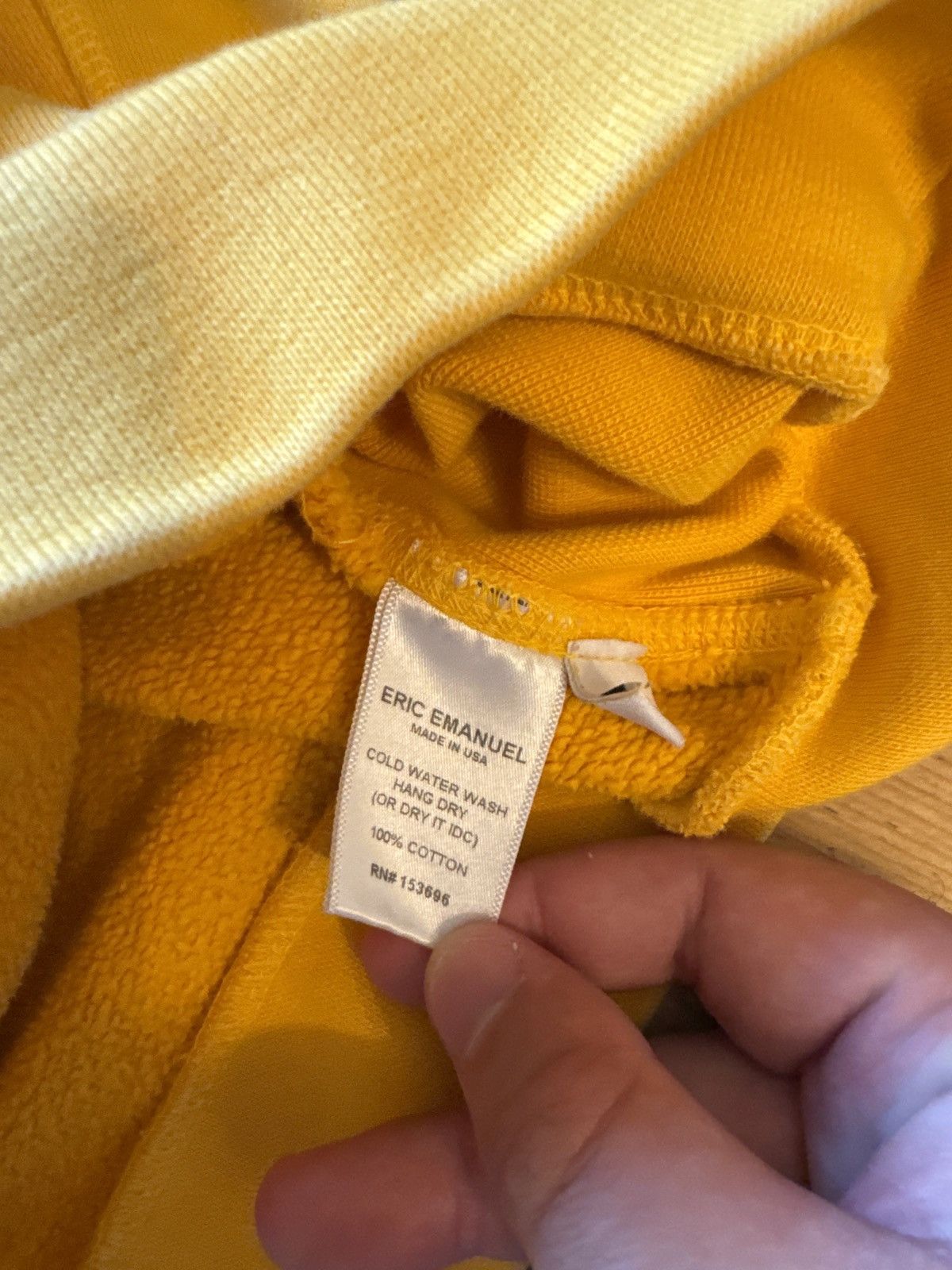 Eric Emanuel Yellow Eric Emanuel Hoodie Size US L / EU 52-54 / 3 - 4 Thumbnail
