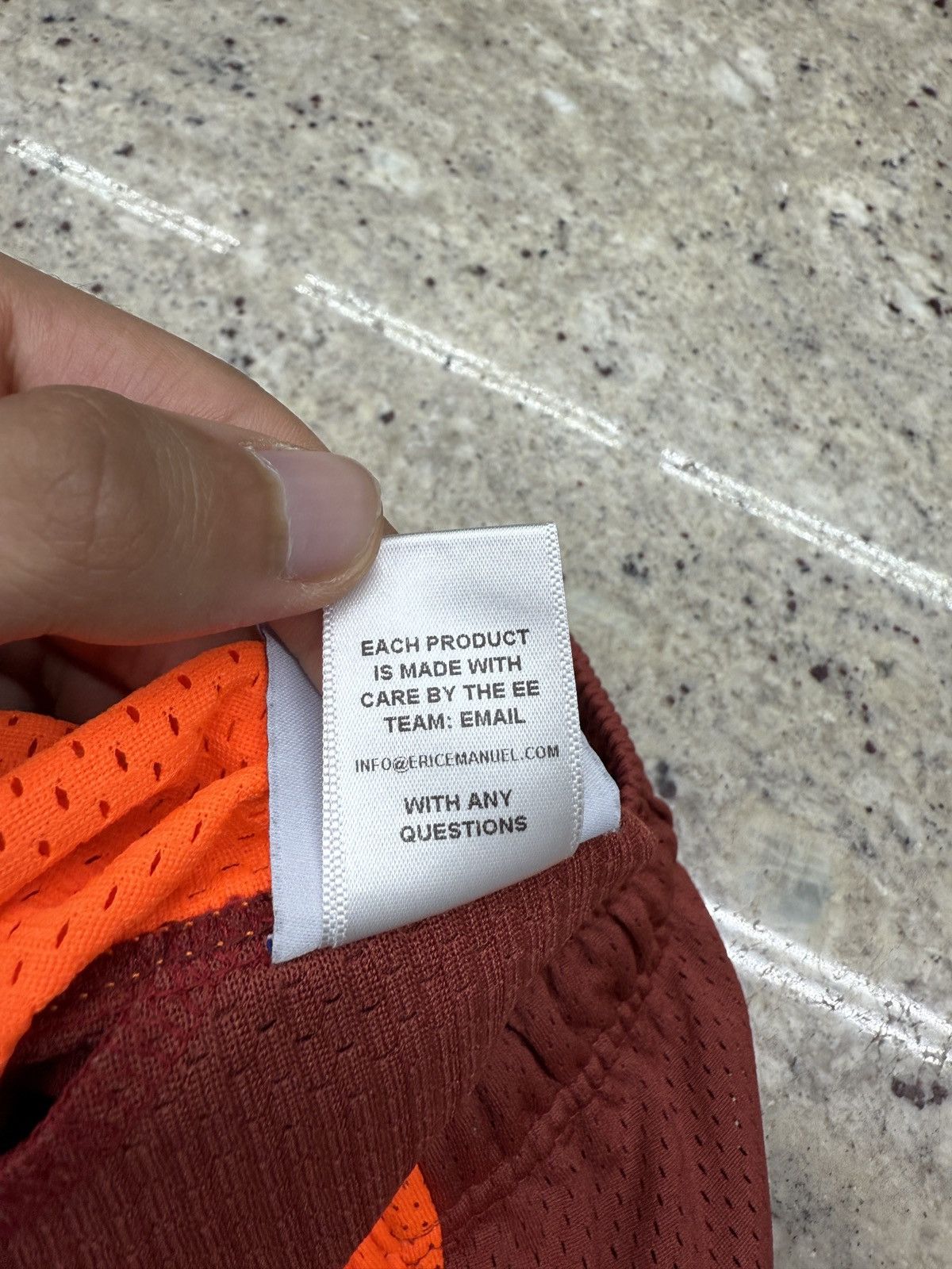 Eric Emanuel Eric Emmanuel Orange/Burgandy Shorts Size US 31 - 9 Thumbnail