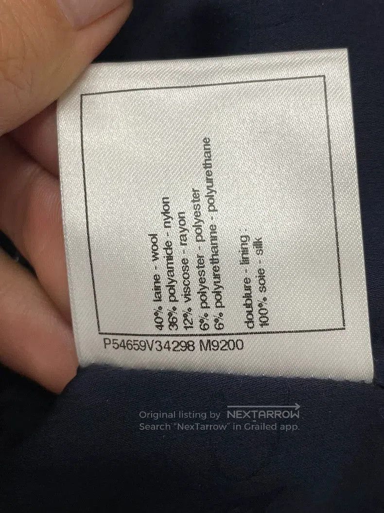 Chanel Chanel Blue Tweed Zip Jacket. Size US M / EU 48-50 / 2 - 7 Thumbnail
