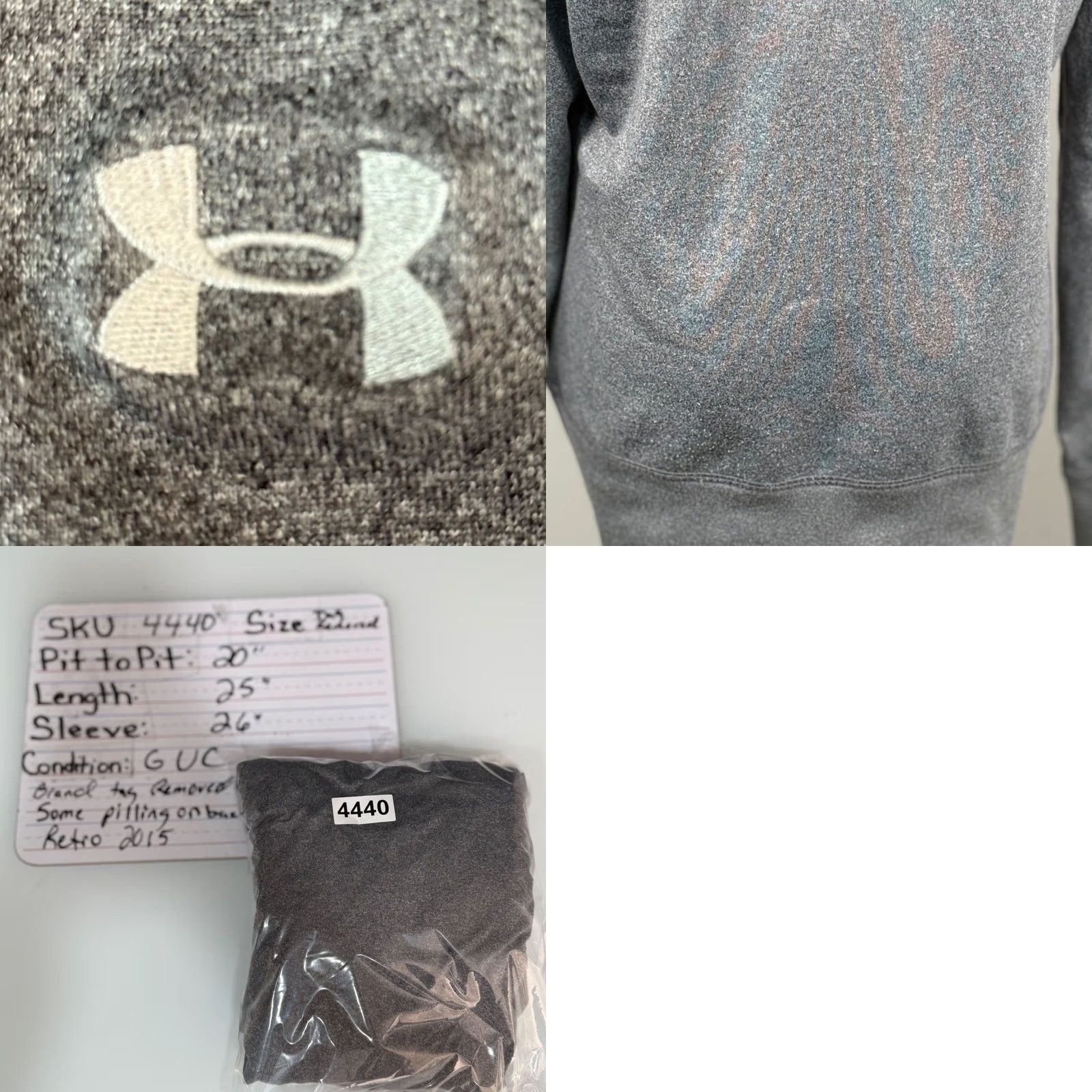 Under Armour Under Armour Womens L Full Zip Hoodie Grey GPYC Yacht Club LW1576 Retro Sporty Hoodie Size L / US 10 / IT 46 - 8 Thumbnail