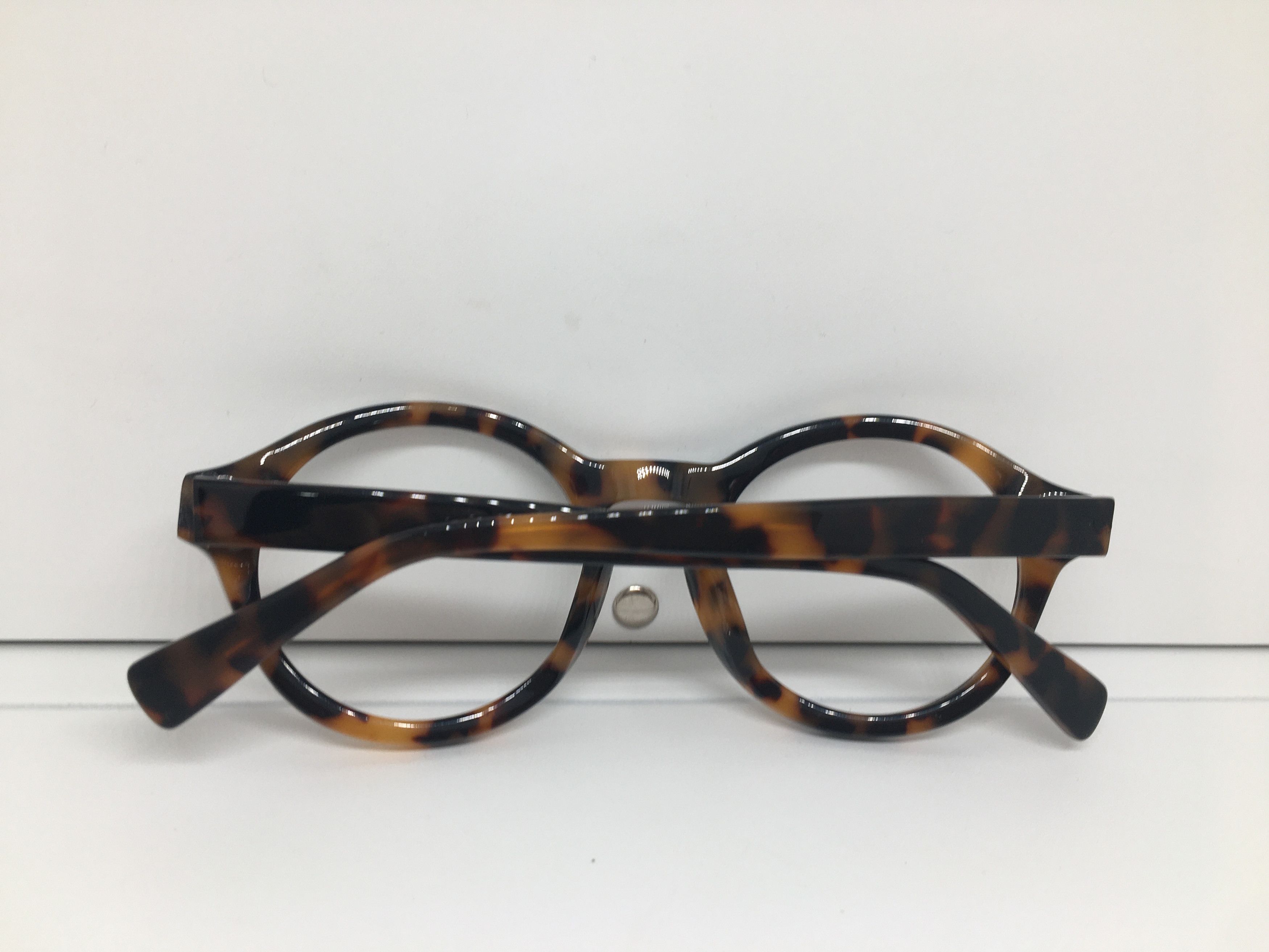 Other Handmade Tortoise Acetate Eyeglasses Frame Keyhole Size ONE SIZE - 7 Thumbnail