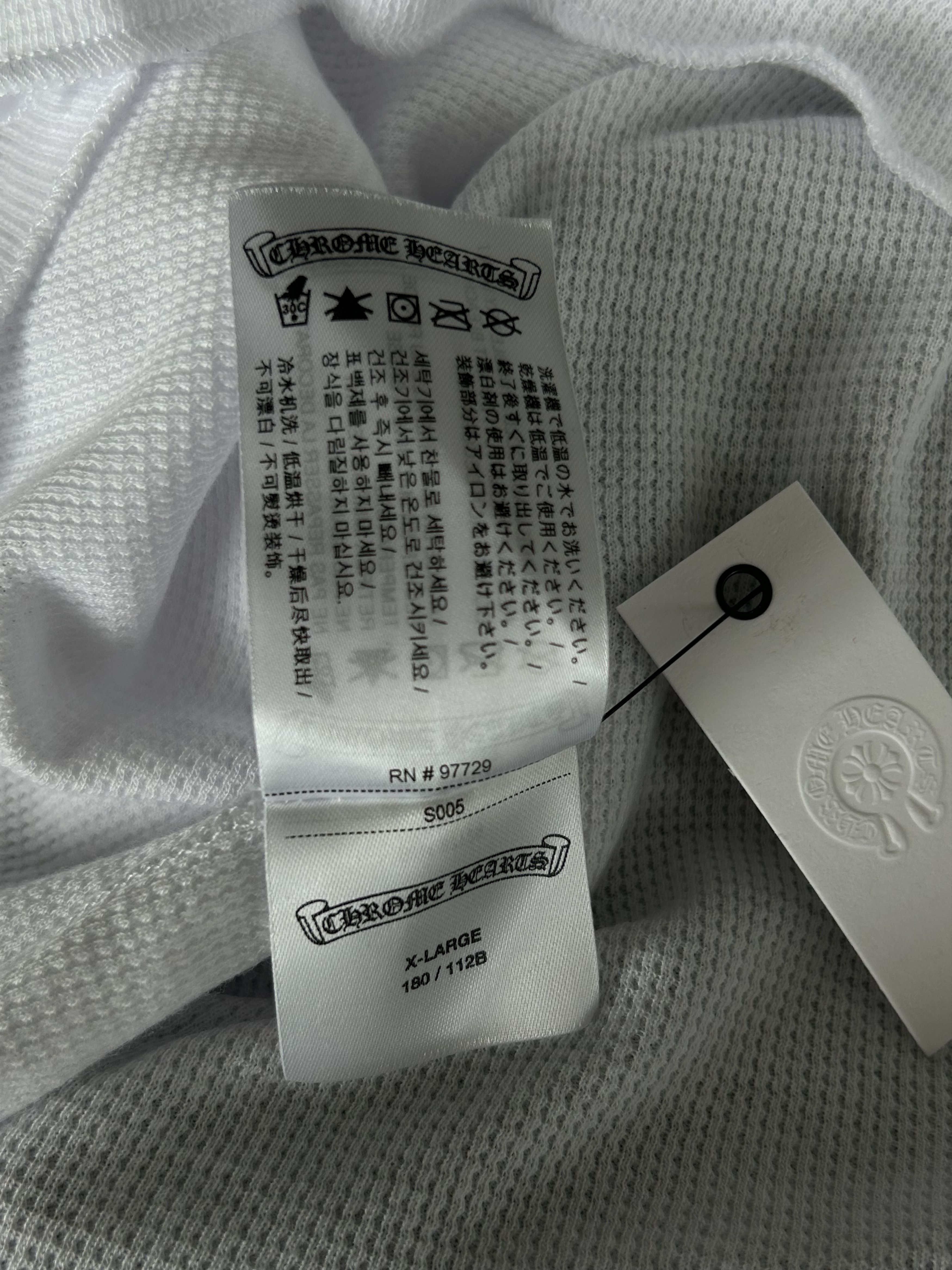 Chrome Hearts White, Black & Pink Deadly Doll Thermal Longsleeve T-Shirt Size US XL / EU 56 / 4 - 6 Thumbnail