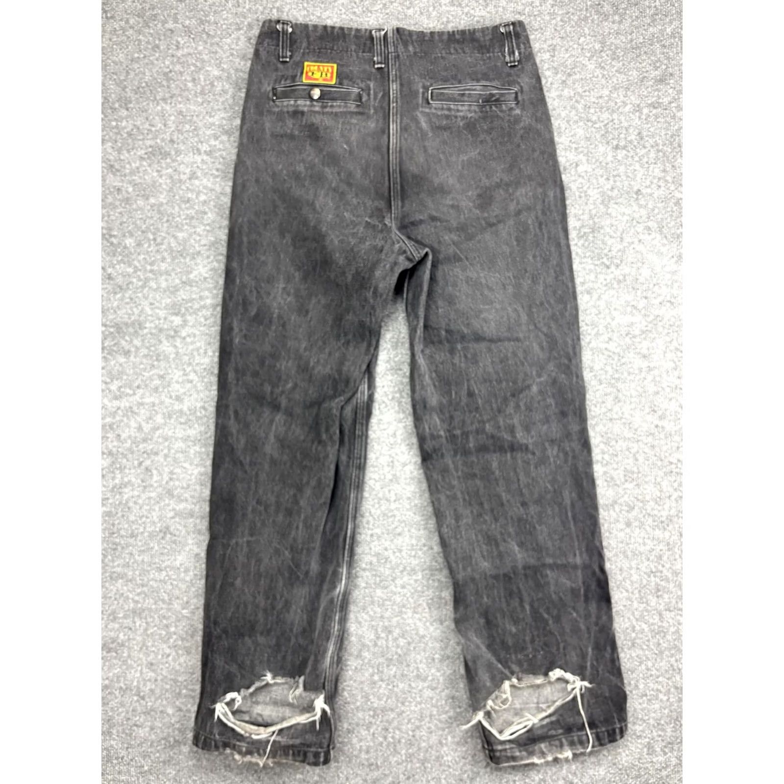 Vintage VINTAGE County FB Jeans Mens 34x32 Charcoal Distressed Straight Shirt Pants Accessories Logo Pocketwear Size US 34 / EU 50 - 7 Thumbnail