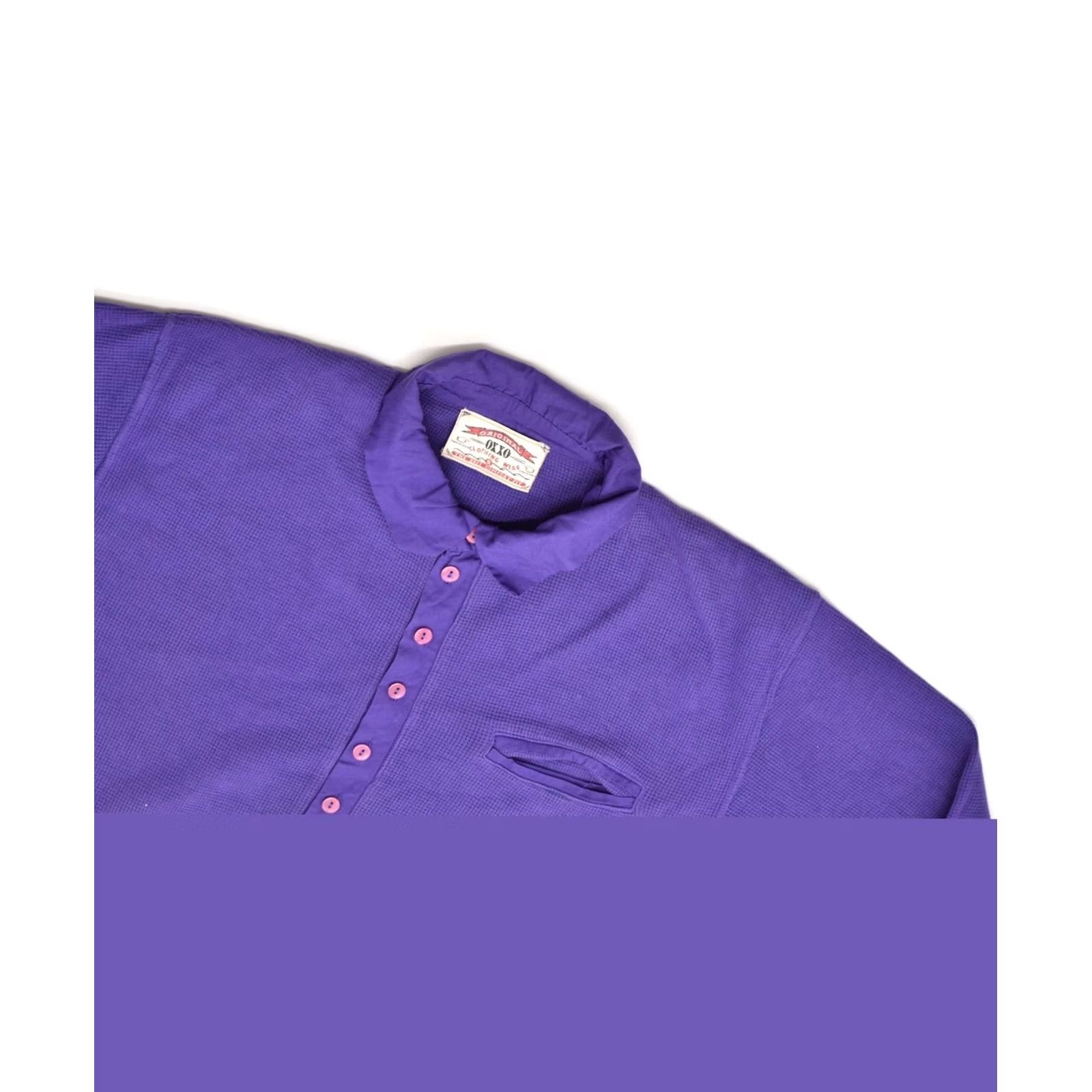 Vintage VINTAGE 0XX0 Mens Polo Neck Jumper Sweater Small Purple Cotton Size US S / EU 44-46 / 1 - 3 Thumbnail