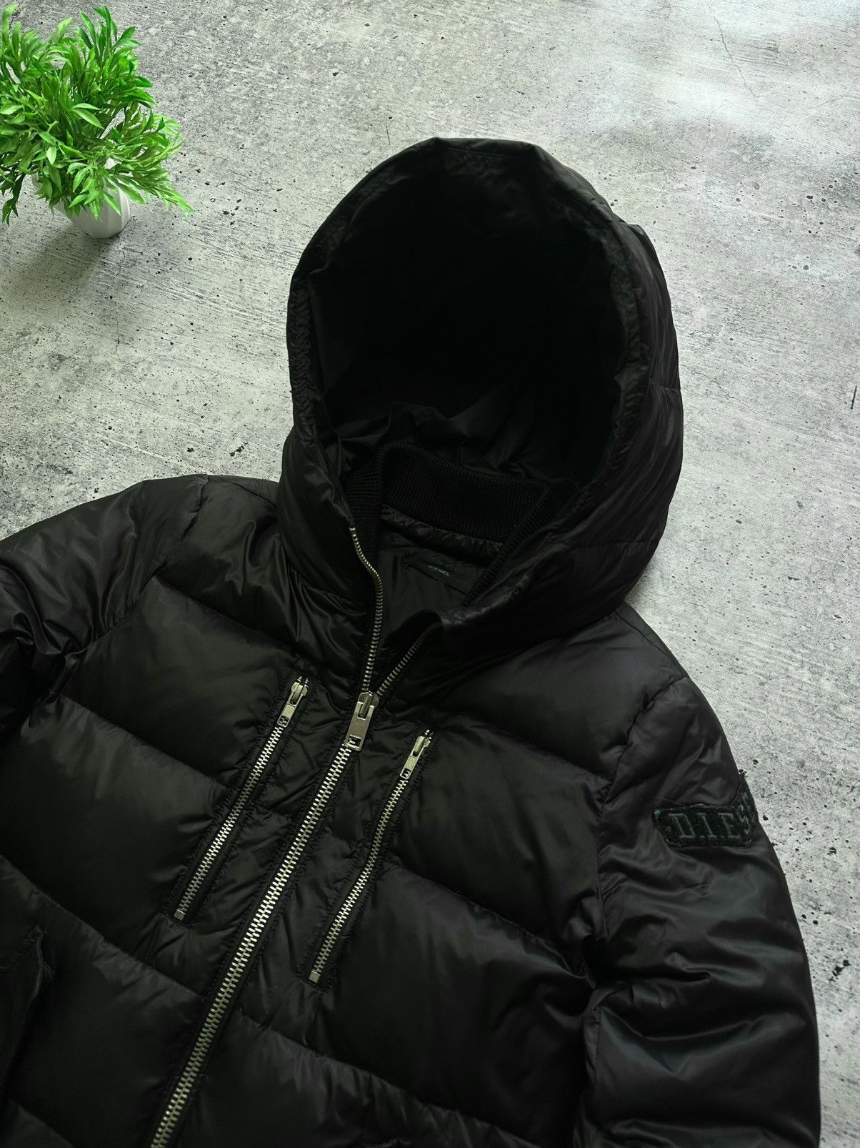 Diesel Vintage Diesel Y2K Nylon Down Puffer Coat Winter Jacket Size XS / US 0-2 / IT 36-38 - 3 Thumbnail