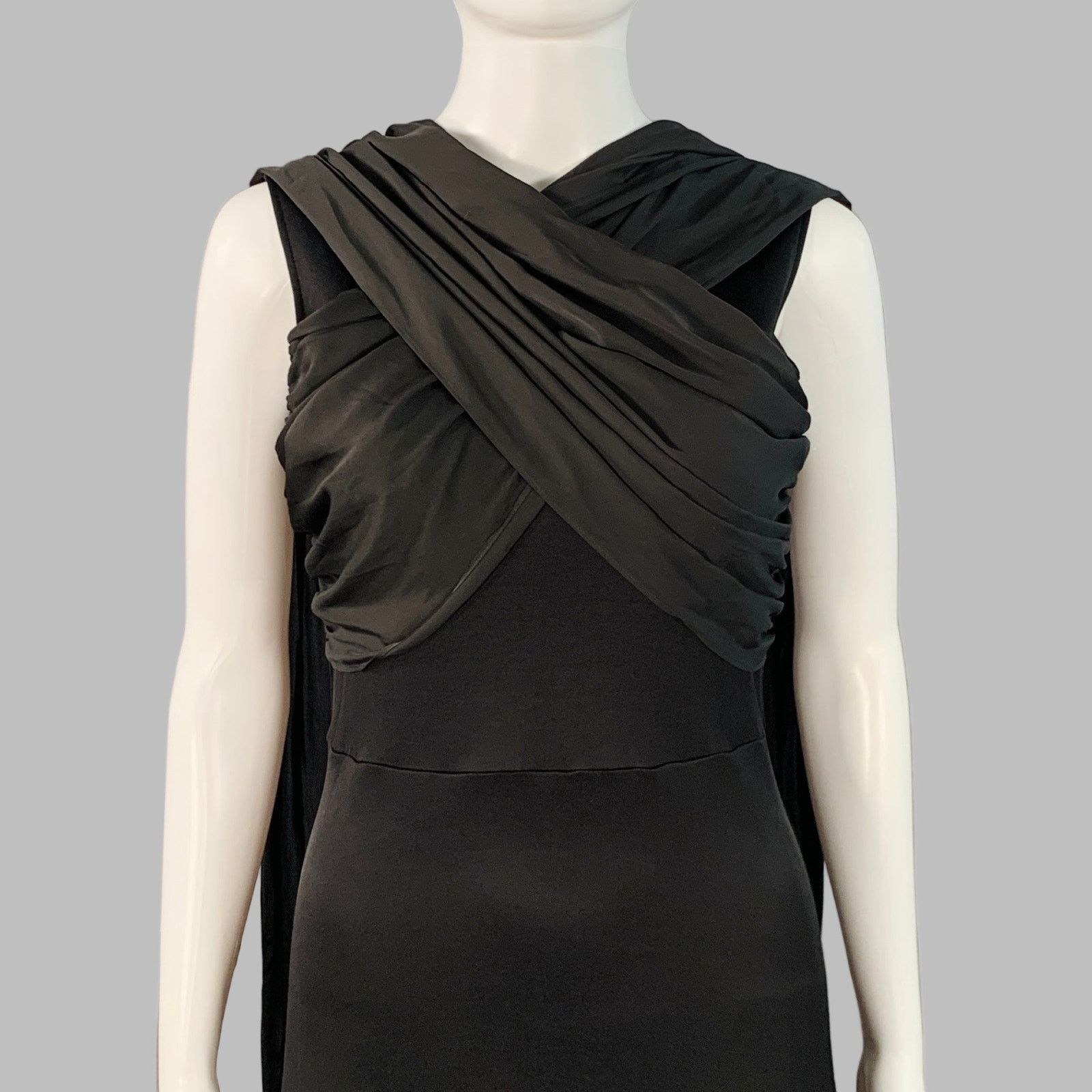 Sandro SANDRO Size S Black Viscose Blend Sleeveless Wrap Maxi Dress Size S / US 4 / IT 40 - 2 Thumbnail