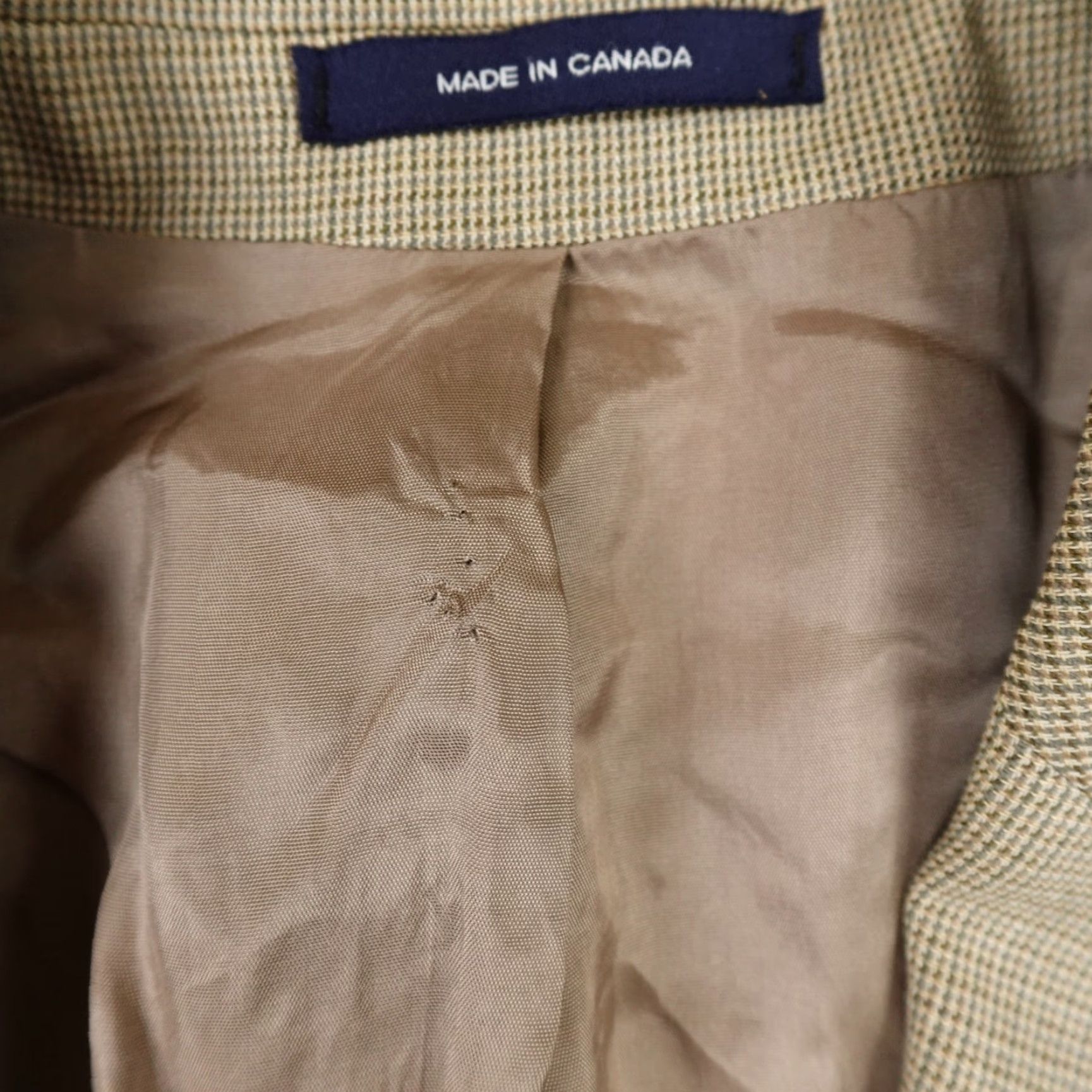 Polo Ralph Lauren Ralph Lauren Chaps Blazer Jacket Wool Button 44 Mens Brown Beige Regular Long Knit Outer Shell Blazer Suit"} Size 44R - 5 Thumbnail