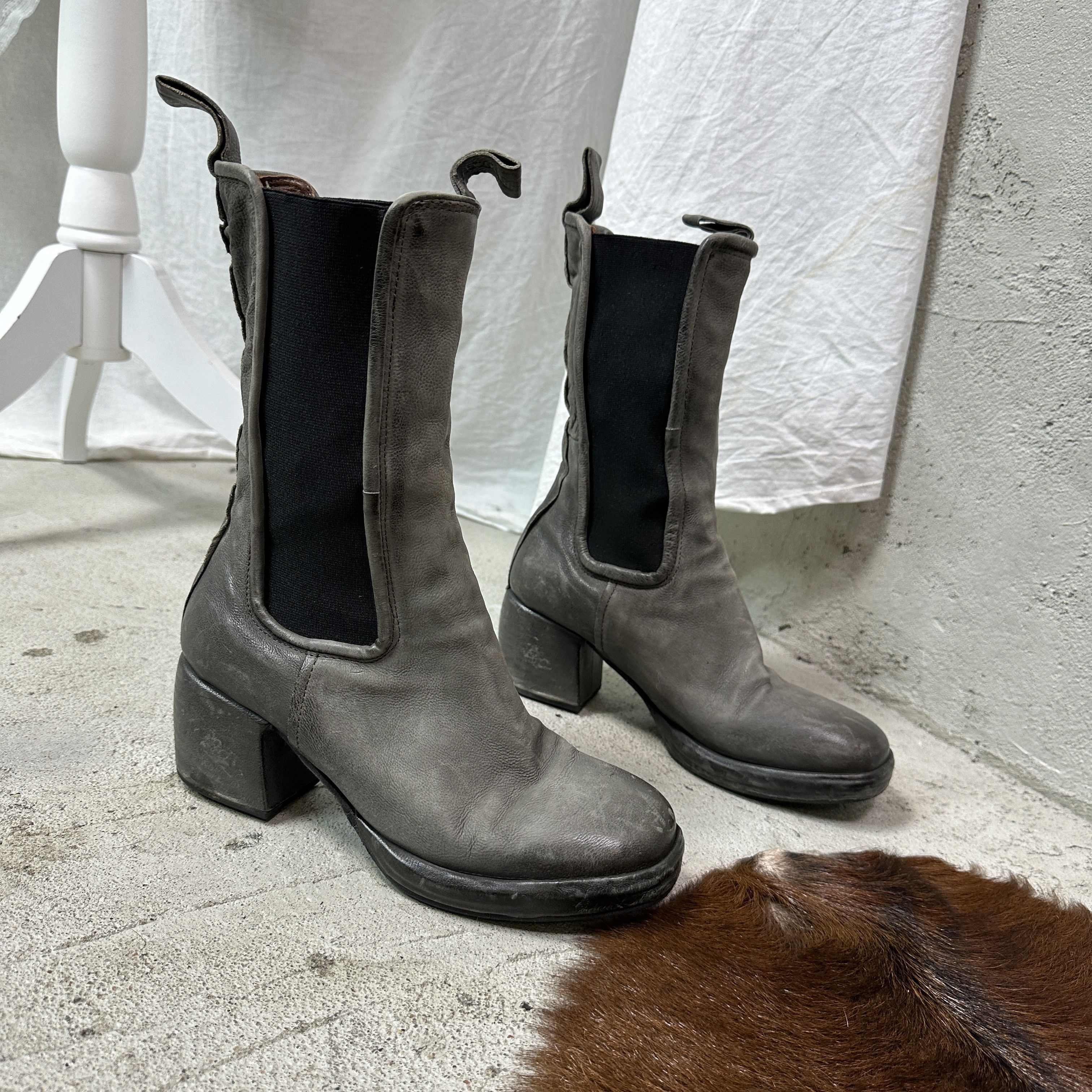A.S.98 Vintage Leather Biker Airstep AS 98 Boots Y2K Size US 8 / IT 38 - 2 Thumbnail