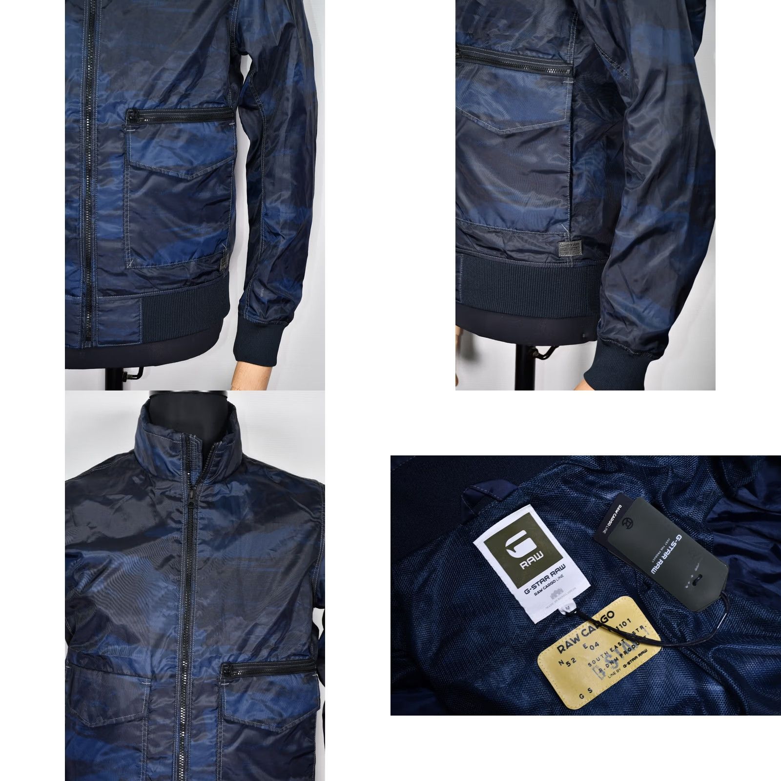 G-Star G-Star TROUPMAN BOMBER MAZARINE BLUE WAVE CAM PUOLOR CAMO SIZE M Jacket Men Size US M / EU 48-50 / 2 - 8 Thumbnail