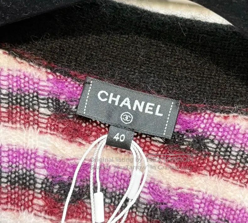 Chanel Chanel 23B Autumn and Winter Preview Series Purple Striped Size S / US 4 / IT 40 - 6 Thumbnail