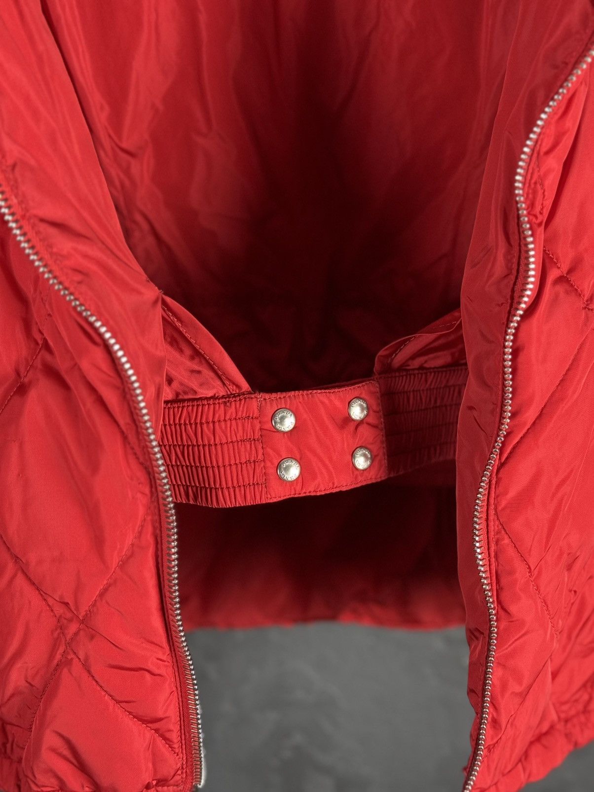 Prada 2008 Prada Red Diamond Women’s Quilted Puffer Jacket Size XL / US 12-14 / IT 48-50 - 8 Thumbnail
