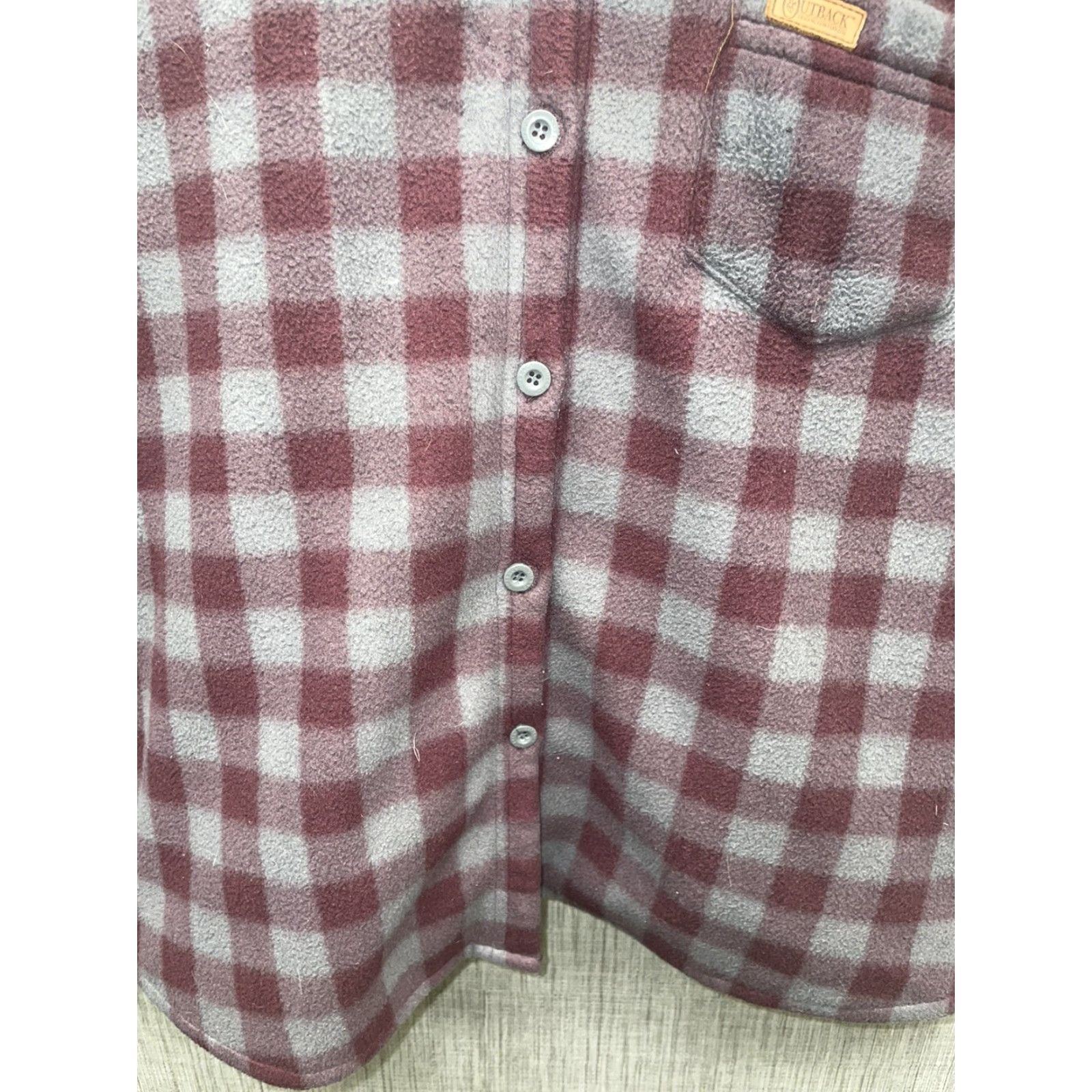 Vintage VINTAGE OutBack Trading Company XL Jacket Women Red Plaid Fleece Button Down Flannel Size XL / US 12-14 / IT 48-50 - 3 Thumbnail
