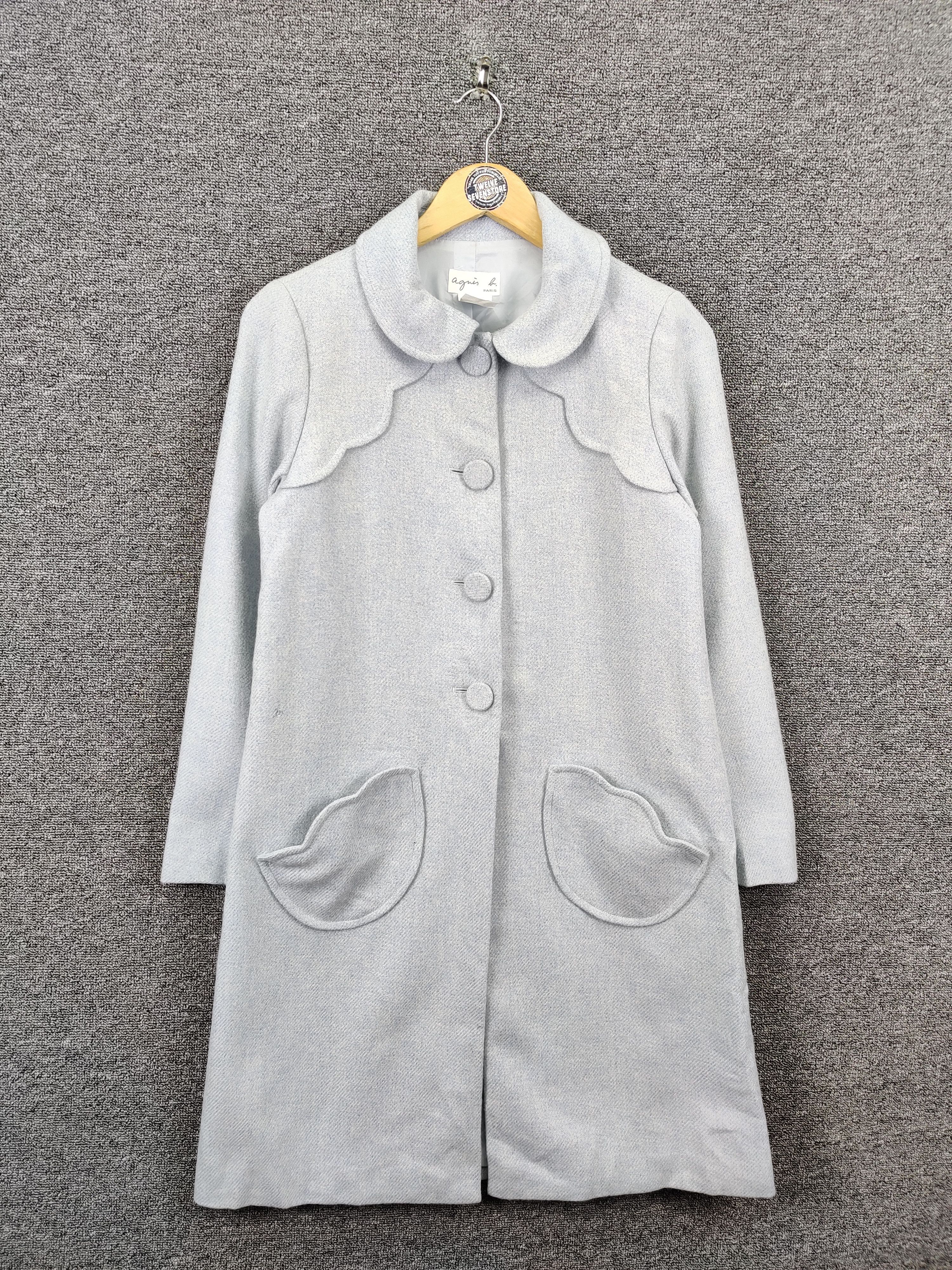 agnes b. Vintage Agnes B Paris Wool Long Coat Size US S / EU 44-46 / 1 - 1 Thumbnail