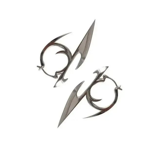 Jewelry Cyberpunk Ear Cuff Earrings, Spiky Earrings, Cyber Earrings Size ONE SIZE - 6 Thumbnail