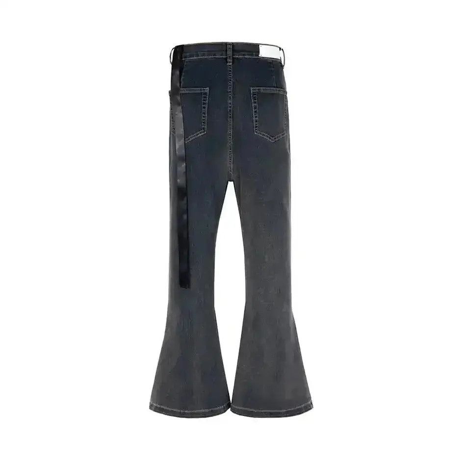 Japanese Brand RO Style Gradient Washed Sashes Flare Jeans Size US 32 / EU 48 - 6 Thumbnail