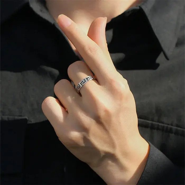Jewelry Lines Geometry Adjustable Ring Size ONE SIZE - 4 Thumbnail