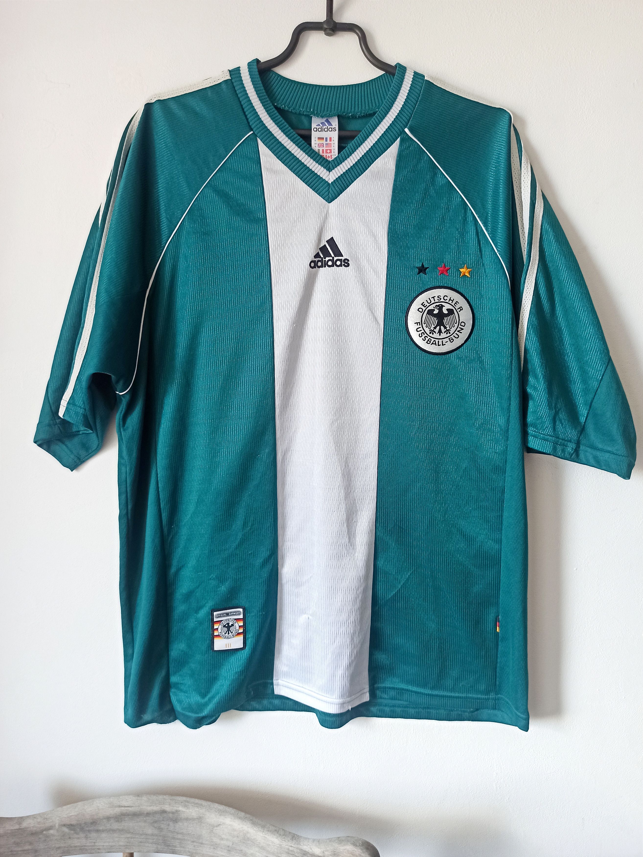 image of 90's Adidas Germany Jersey in Green, Men's (Size XL)