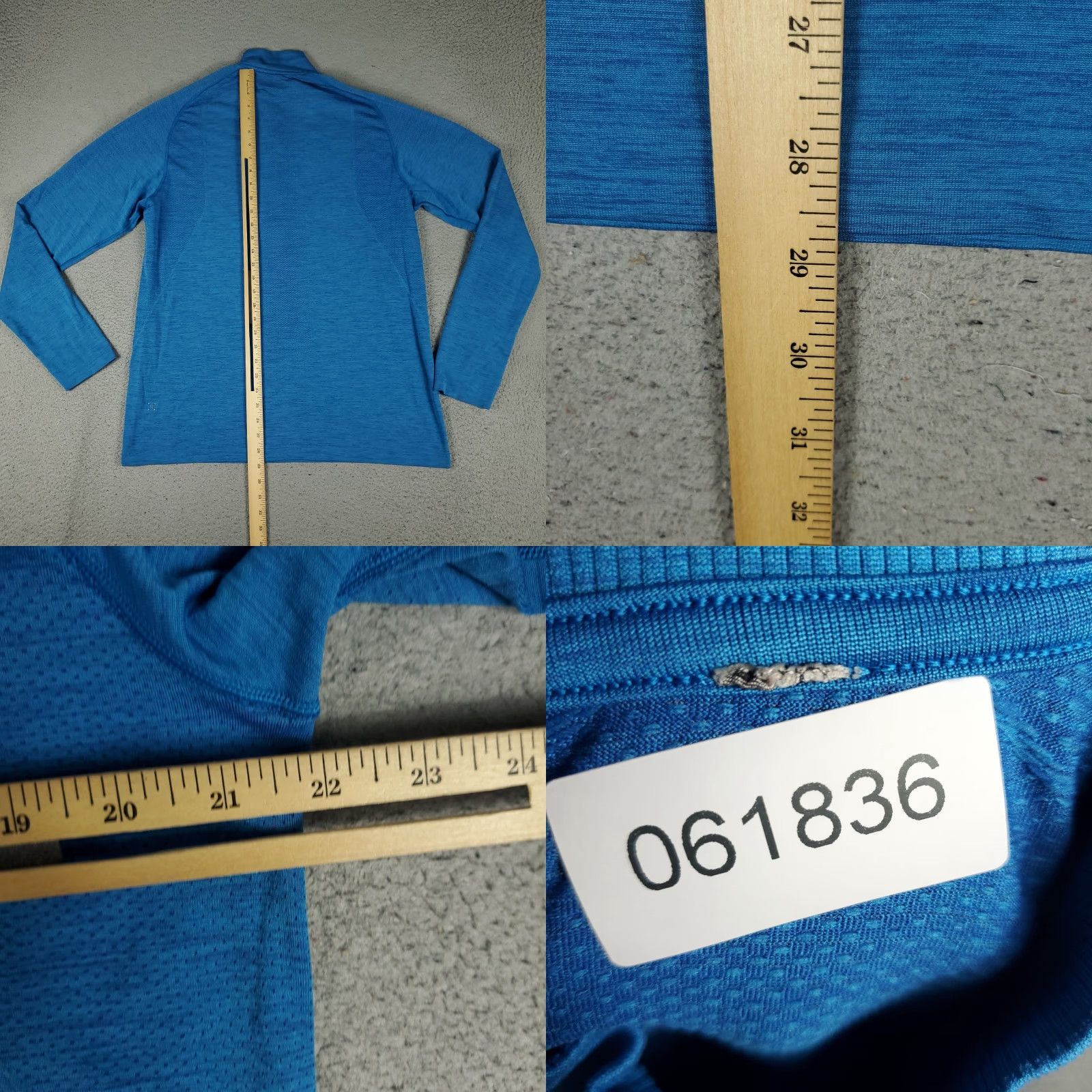 Lululemon Lululemon T Shirt Mens XL Blue 1/2 Zip Up Tech Active Training Long Sleeve Shirt Size US XL / EU 56 / 4 - 8 Thumbnail