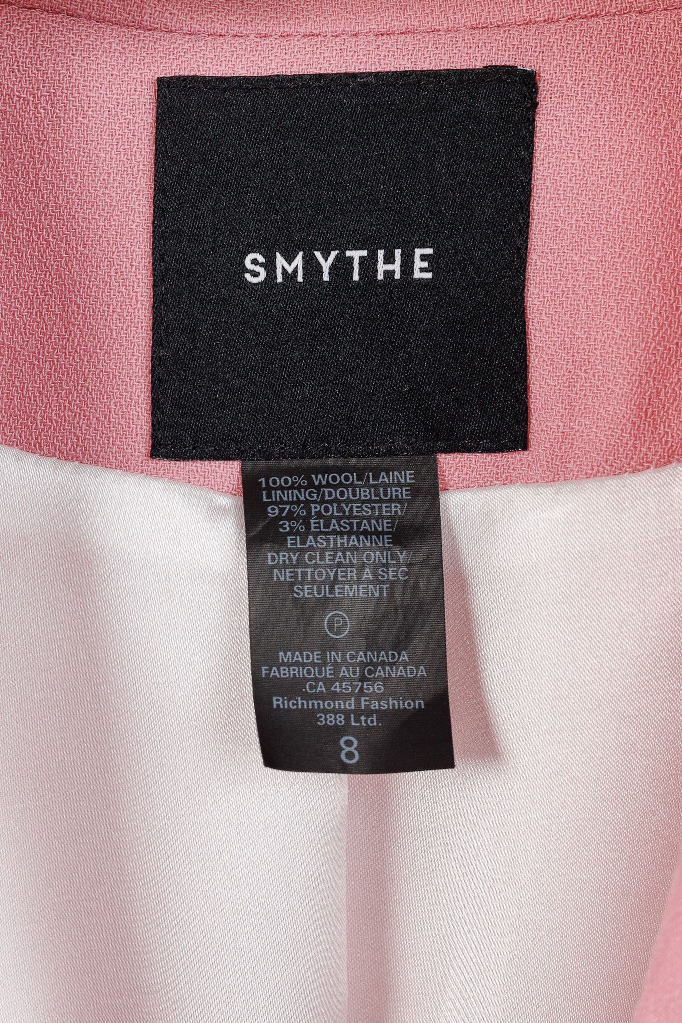 SMYTHE Smythe Duchess Rethink Pink Single-Breasted Wool Blazer Size M / US 6-8 / IT 42-44 - 4 Thumbnail