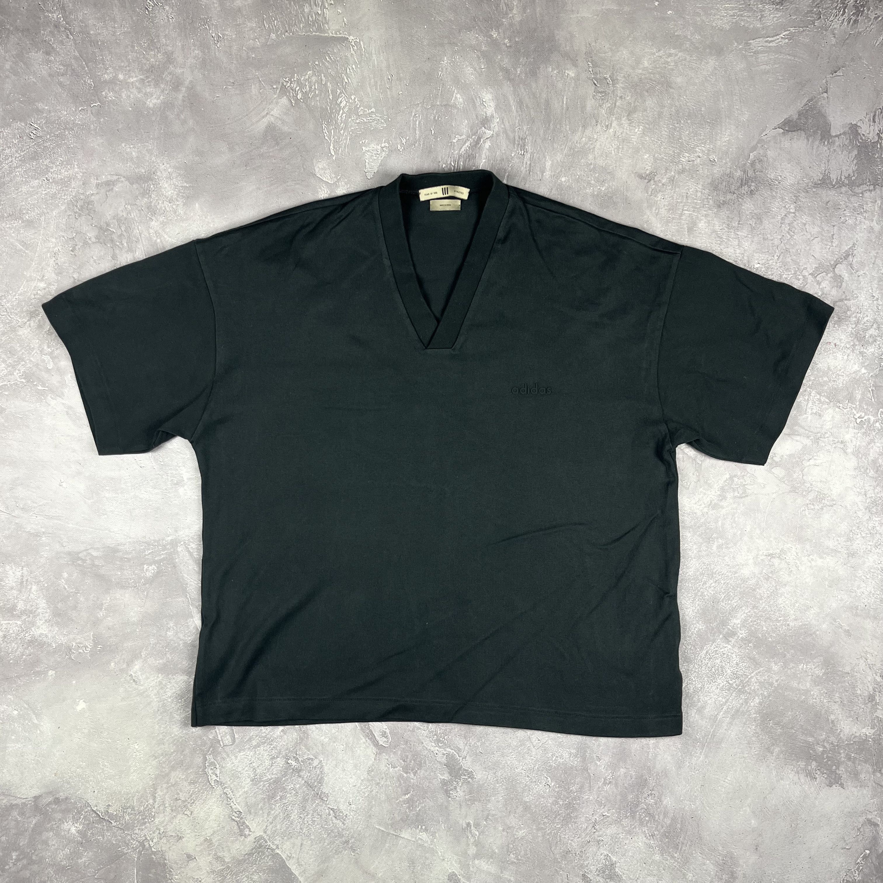 Adidas × Fear of God Adidas Fear Of God V Neck Short Sleeve T-Shirt Black Size US S / EU 44-46 / 1 - 1 Thumbnail