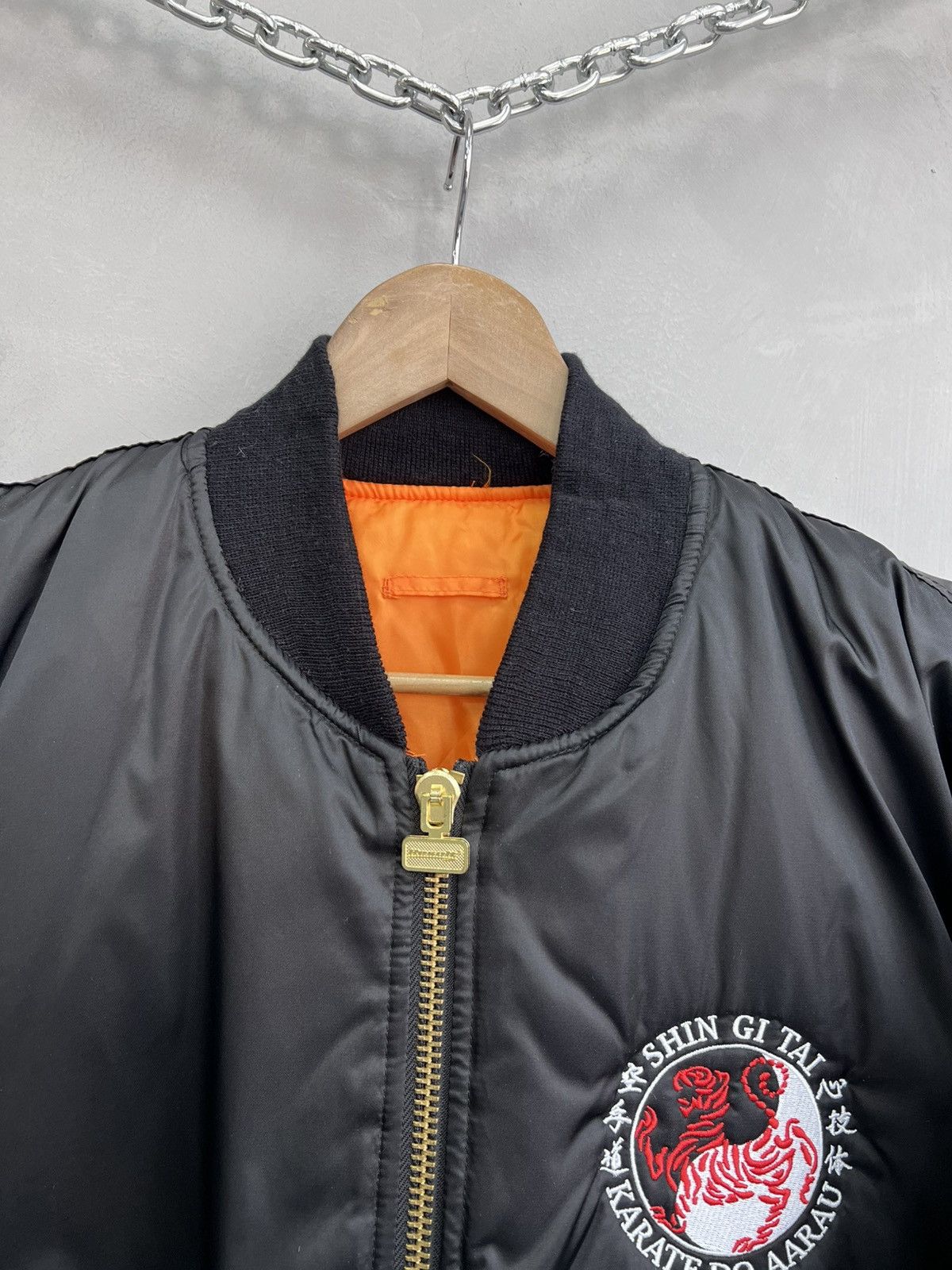 Vintage VINTAGE BOXY MA-1 bomber jacket karate Avant GARDE Size US L / EU 52-54 / 3 - 5 Thumbnail