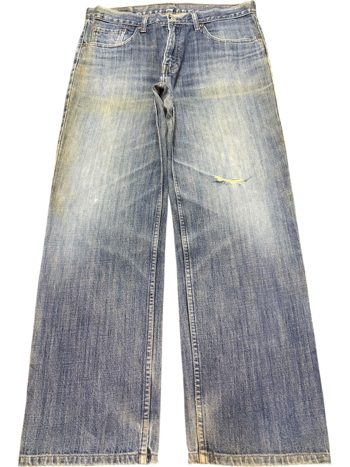Levi's Vintage Levis 533 Faded Wash Distressed Loose Jeans Size US 35 - 1 Thumbnail
