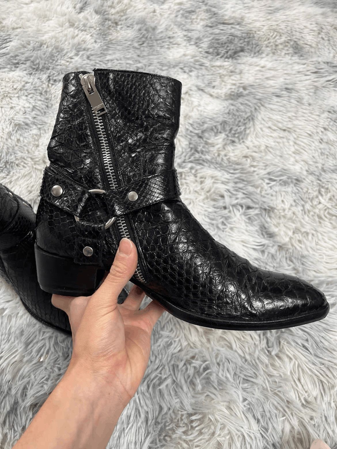 Saint Laurent Paris Saint Laurent Paris Sz 41.5 Saint Laurent Paris Snake Skin Size US 8.5 / EU 41-42 - 1 Thumbnail
