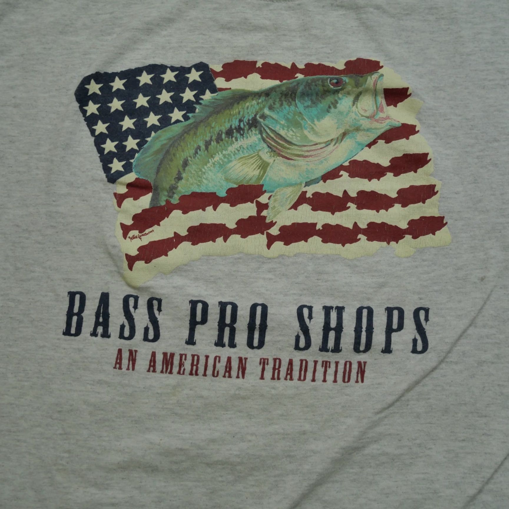 Bass Pro Shops VINTAGE Bass Pro Shop T Shirt Mens L Grey United States Fishing Y2K Size US L / EU 52-54 / 3 - 2 Thumbnail