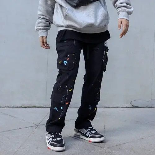Jean Splattered Paint Cargo Work Multi Pocket Pants Size US 28 / EU 44 - 1 Thumbnail