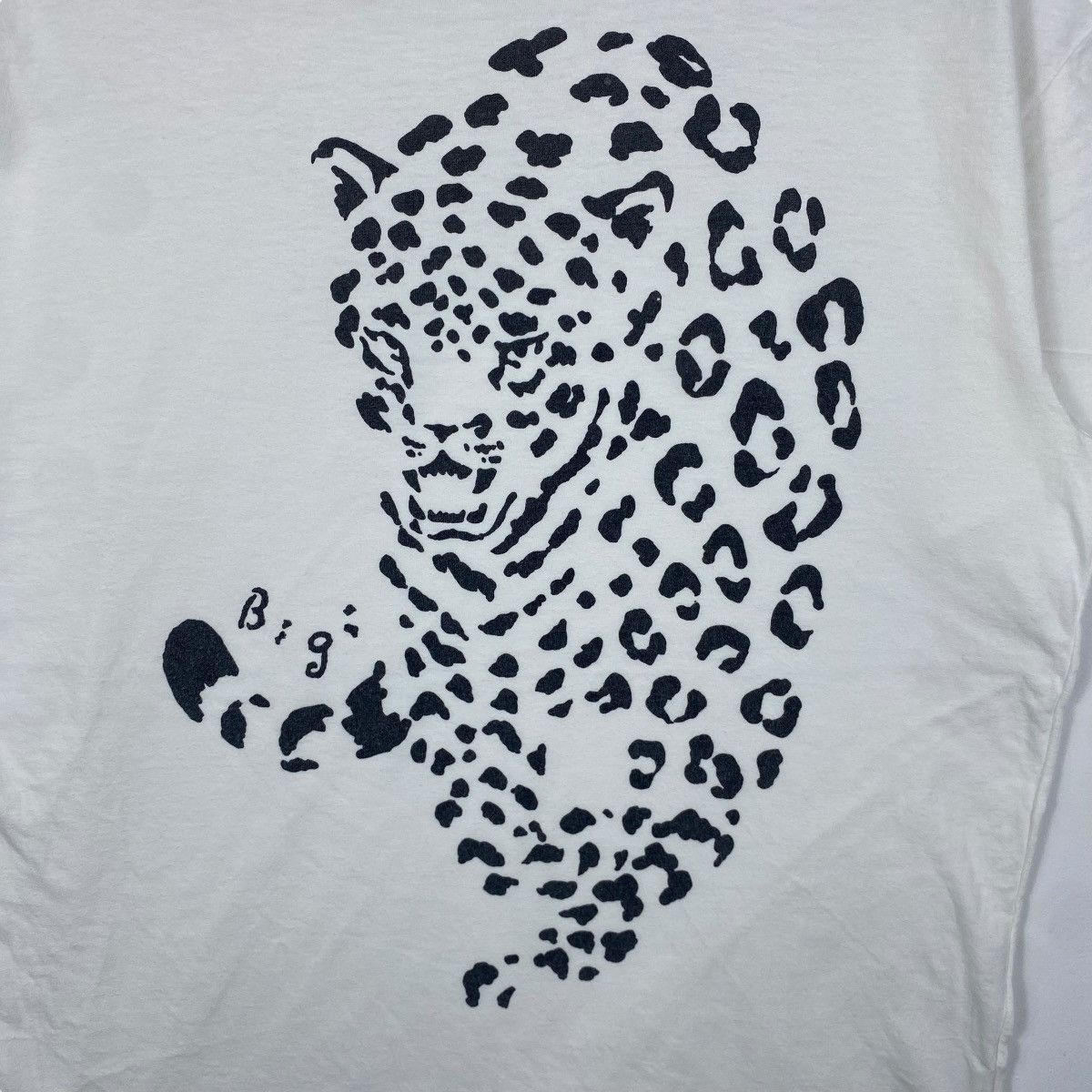 BIGI Vintage Japanese Brand 80's BIGI Leopard Graphic Tee Shirt Size US M / EU 48-50 / 2 - 2 Thumbnail
