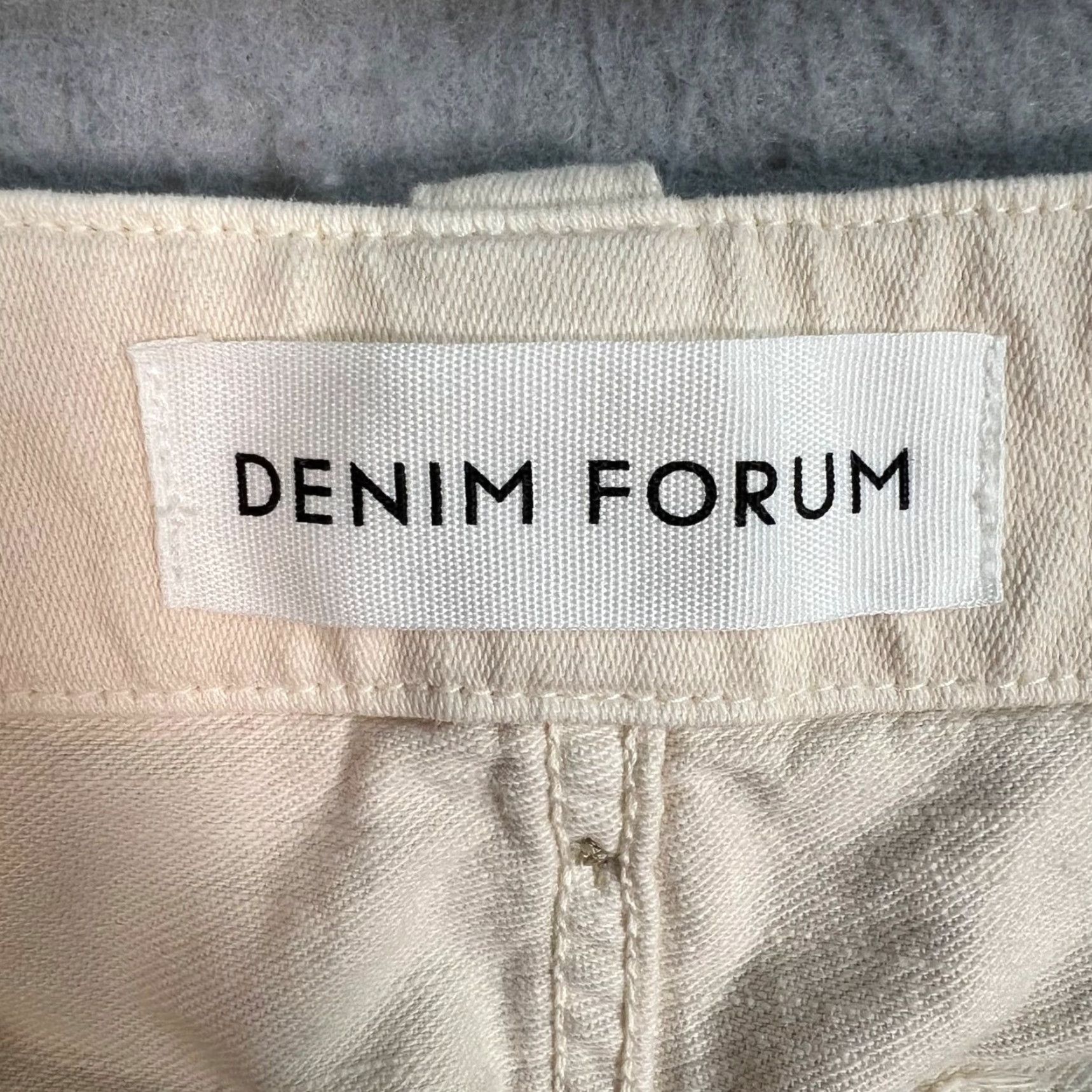 Vintage Denim Forum Womens Size 27 90s Utility Cargo Mini Skirt Beige Organic Cotton Size 27" / US 4 / IT 40 - 3 Thumbnail