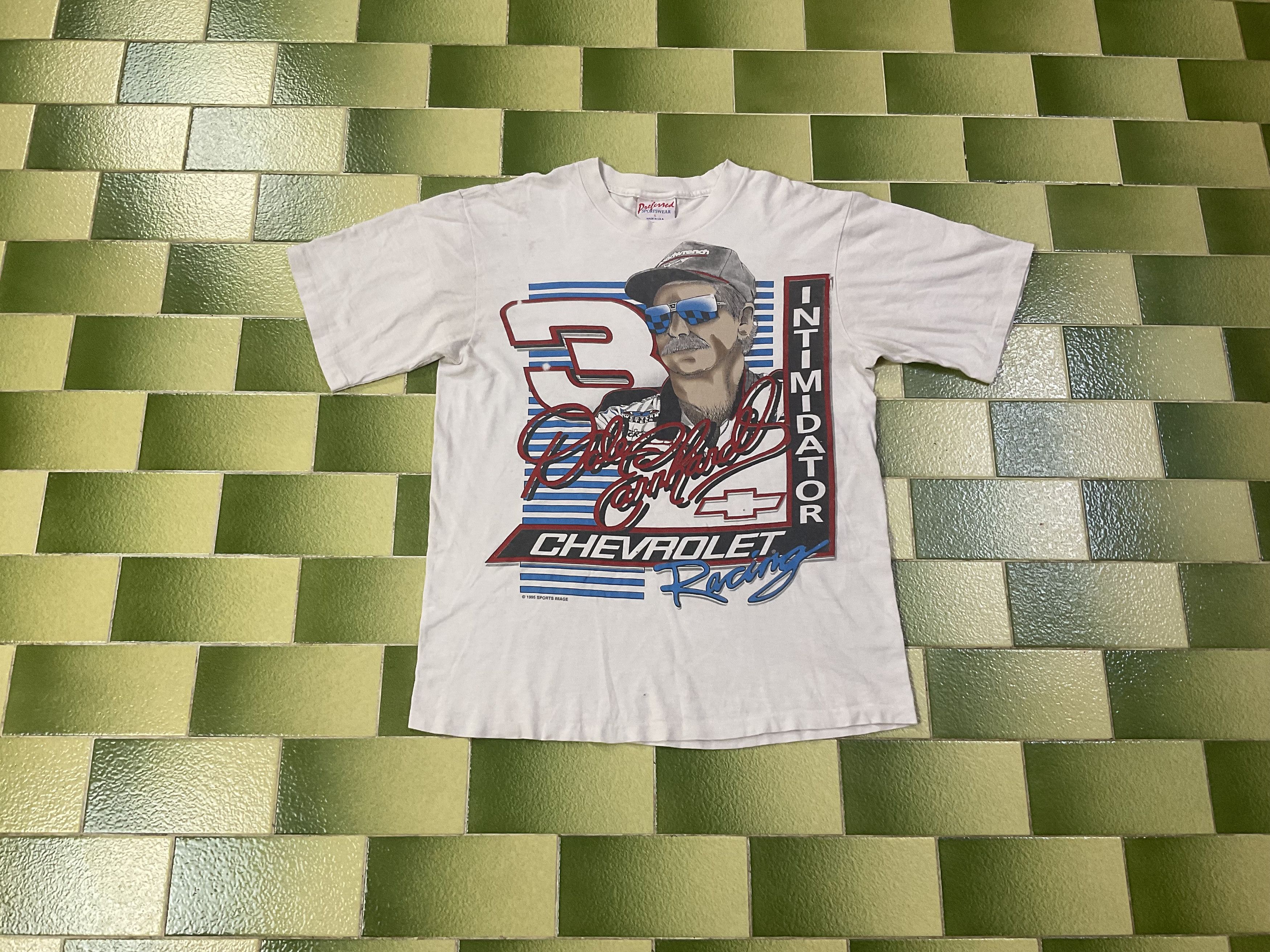 NASCAR Vintage 1995 Dale Earnhardt Chevrolet Intimidator T-Shirt Size US L / EU 52-54 / 3 - 1 Thumbnail