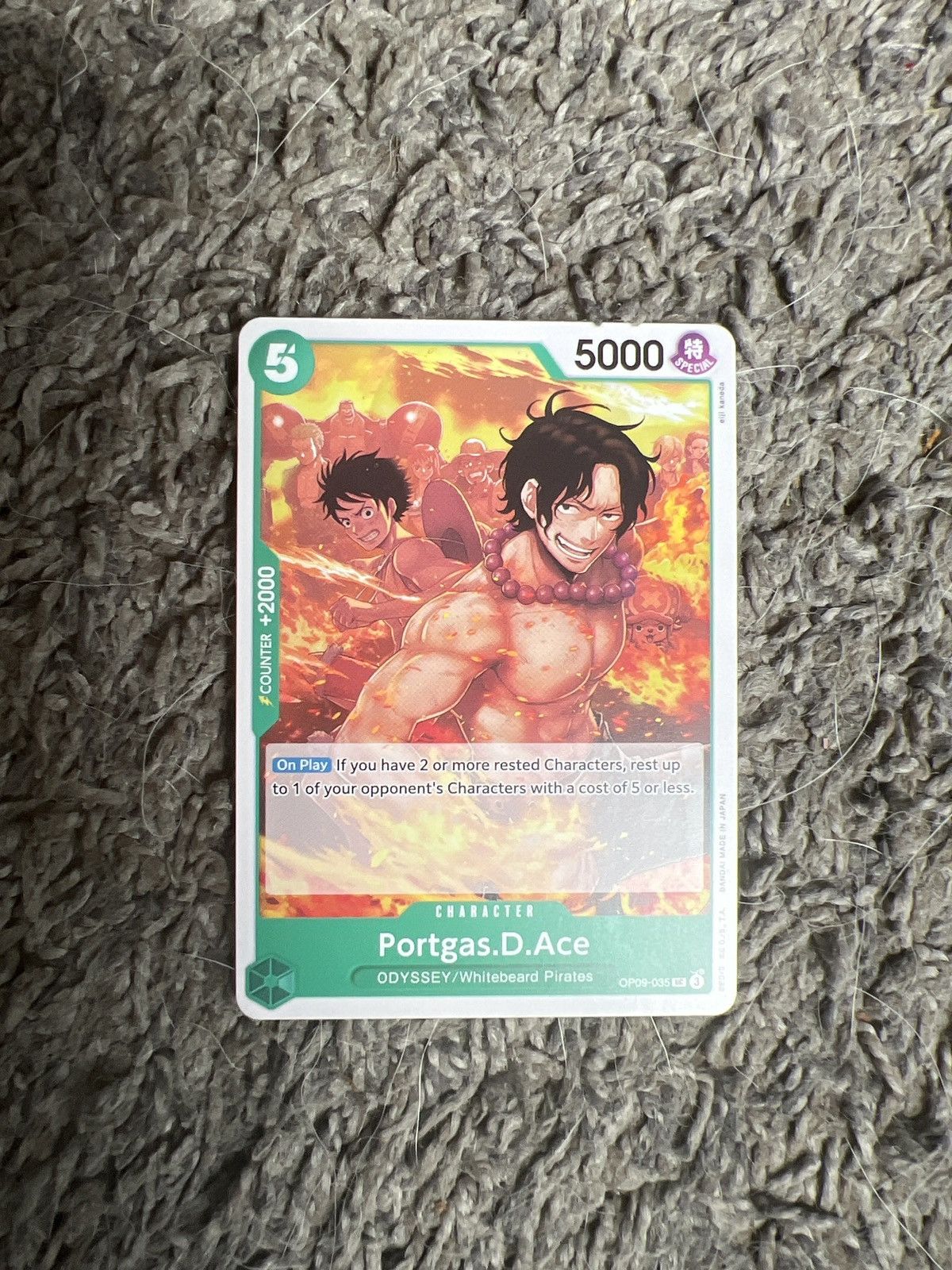 One Piece One Piece Portgas.D.Ace Card Size ONE SIZE - 1 Thumbnail
