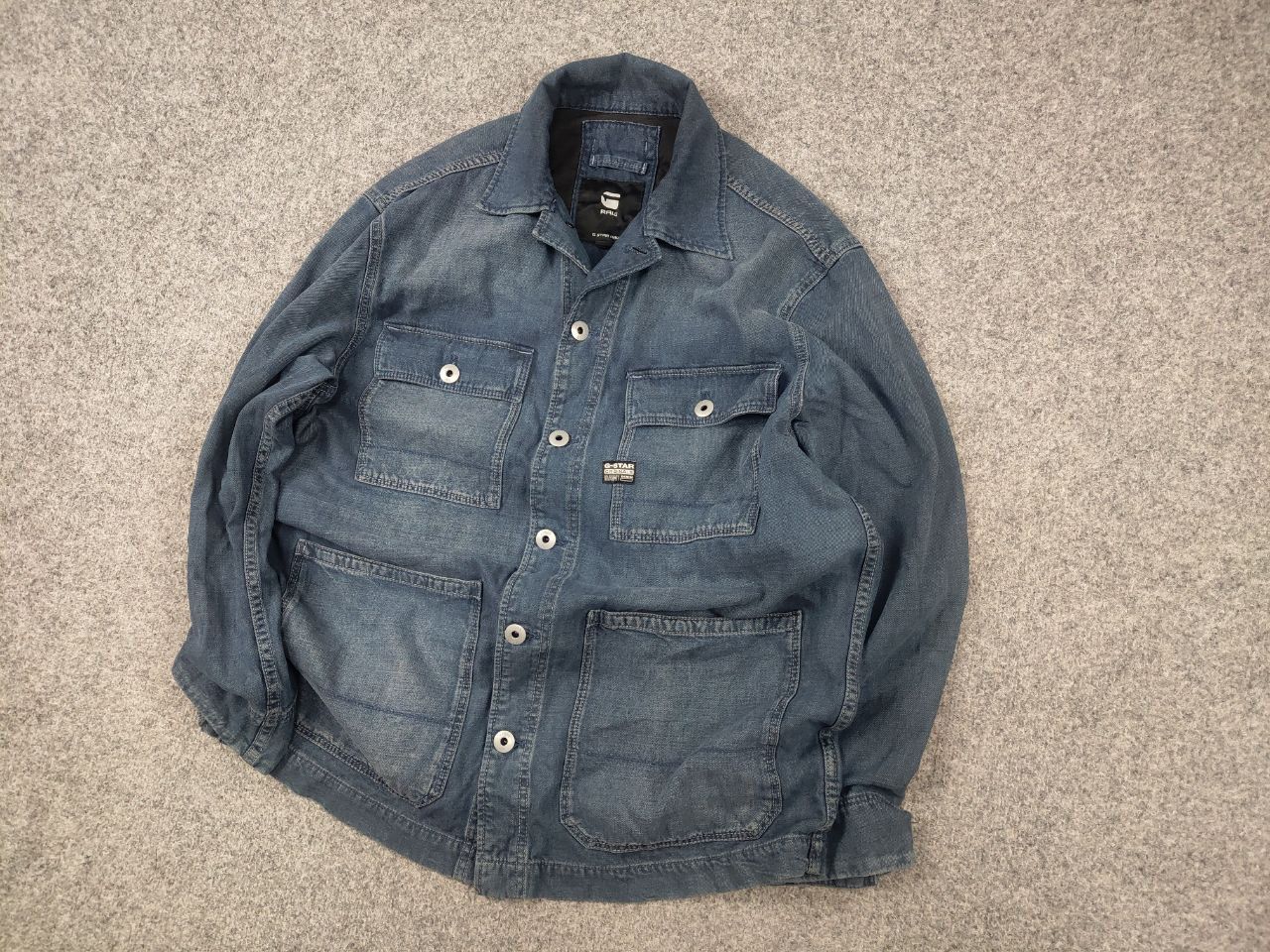 G-Star G Star Raw Shore denim Vintage Pocket Logo Jacket Japanese Size US L / EU 52-54 / 3 - 5 Thumbnail