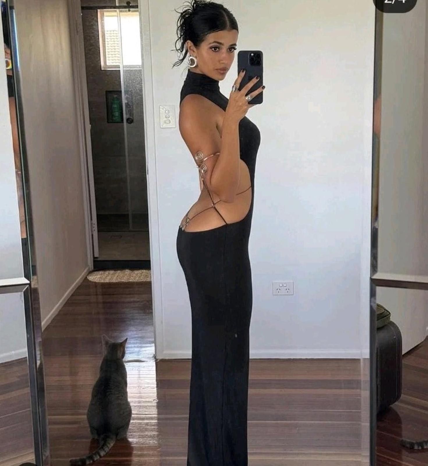 Designer SOLD OUT I.AM.GIA Larissa Maxi Dress Black Size S Size S / US 4 / IT 40 - 3 Thumbnail
