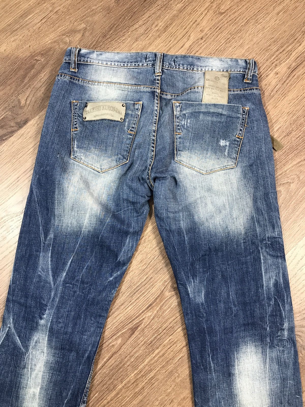 Japanese Brand × Takeshy Kurosawa × Vintage Vintage Takeshy Kurosawa Distressed Jeans Japanese Style Size US 34 / EU 50 - 15 Thumbnail