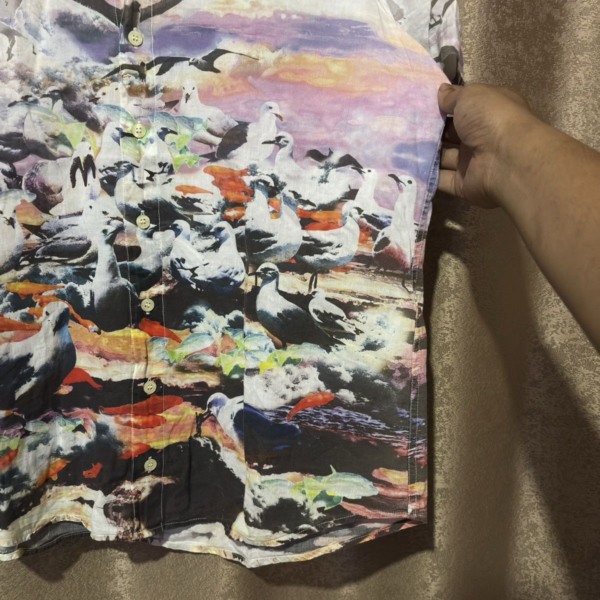 Alexander McQueen Bird Print Shirt Size US M / EU 48-50 / 2 - 5 Thumbnail
