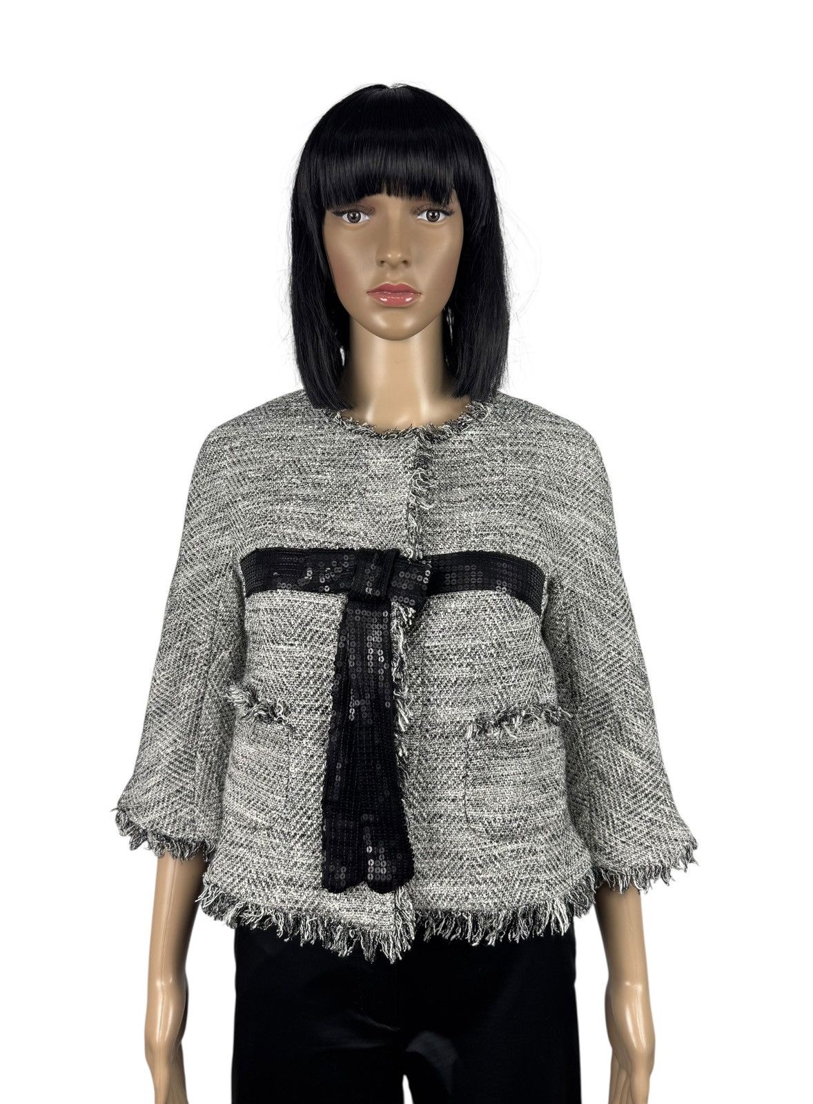 TWINSET TwinSet Cotton Twill Jacket 3/4 Sleeve Fringed size S Size S / US 4 / IT 40 - 1 Thumbnail