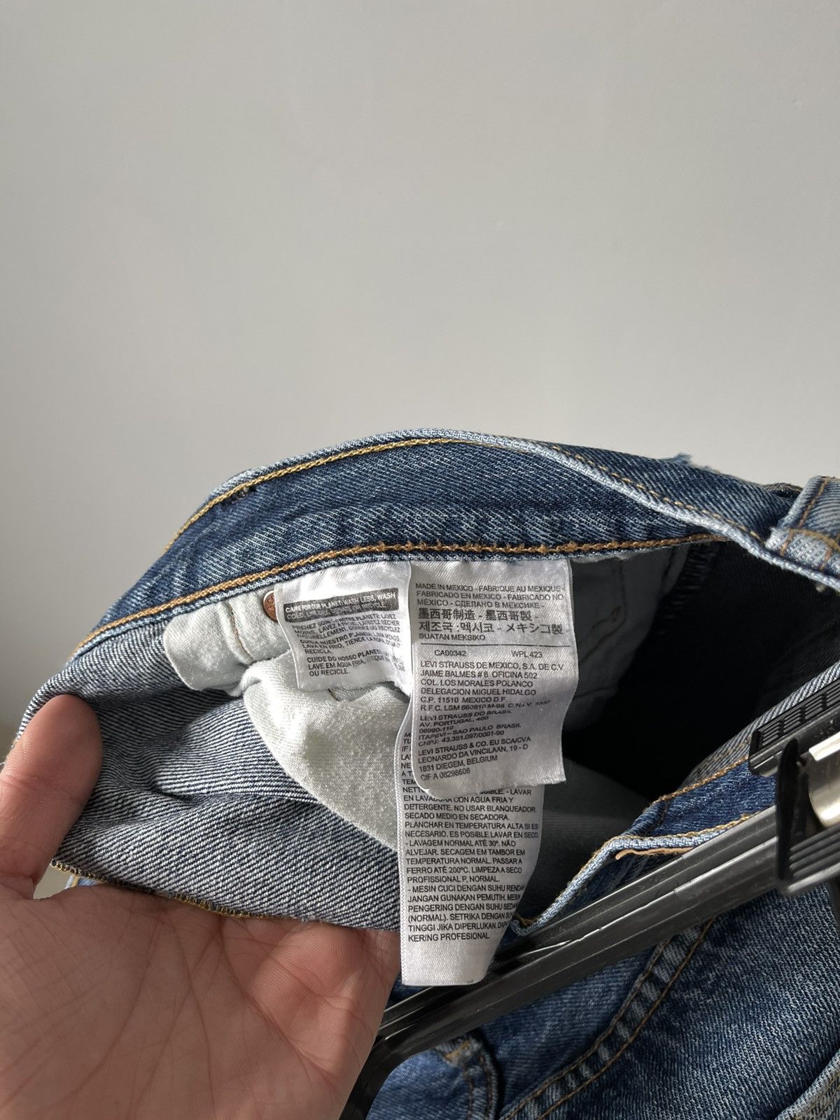 Levi's Levis 501 Patchwork Custom Faded Denim Jeans Size US 34 / EU 50 - 15 Thumbnail