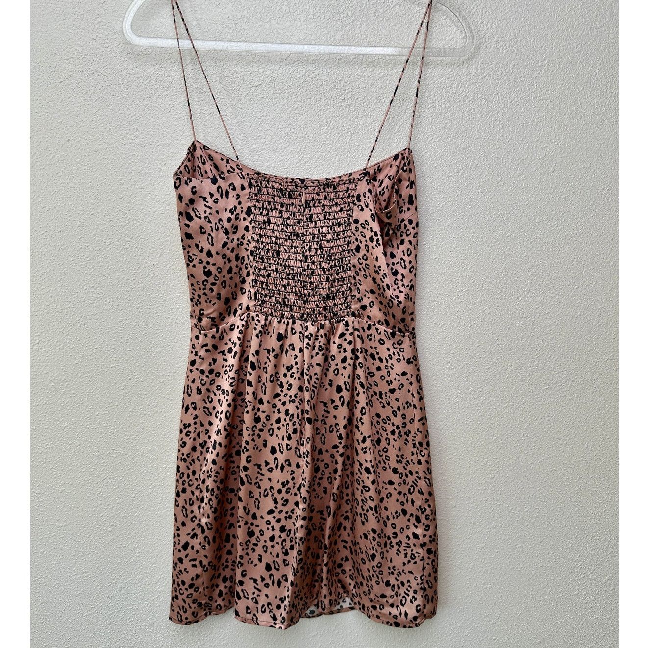 Reformation Reformation Silk Cheetah Mini Pink/Black 6 Spaghetti Strap Size M / US 6-8 / IT 42-44 - 4 Thumbnail