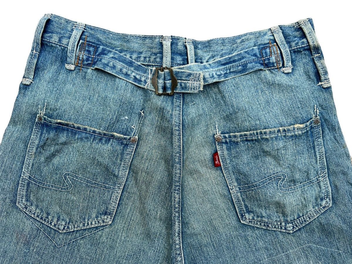 Japanese Brand Bond & Peace Patchwork Distressed Baggy Denim Jeans 32x32 Size US 32 / EU 48 - 8 Thumbnail