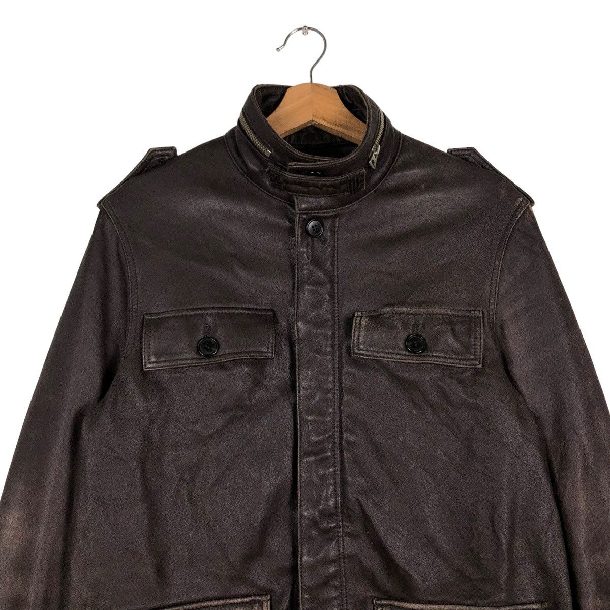Toyo Enterprises 🔥SOFT LEATHER BIKER JACKET R.NEWBOLD CARGO MULTI POCKET Size US XL / EU 56 / 4 - 3 Thumbnail