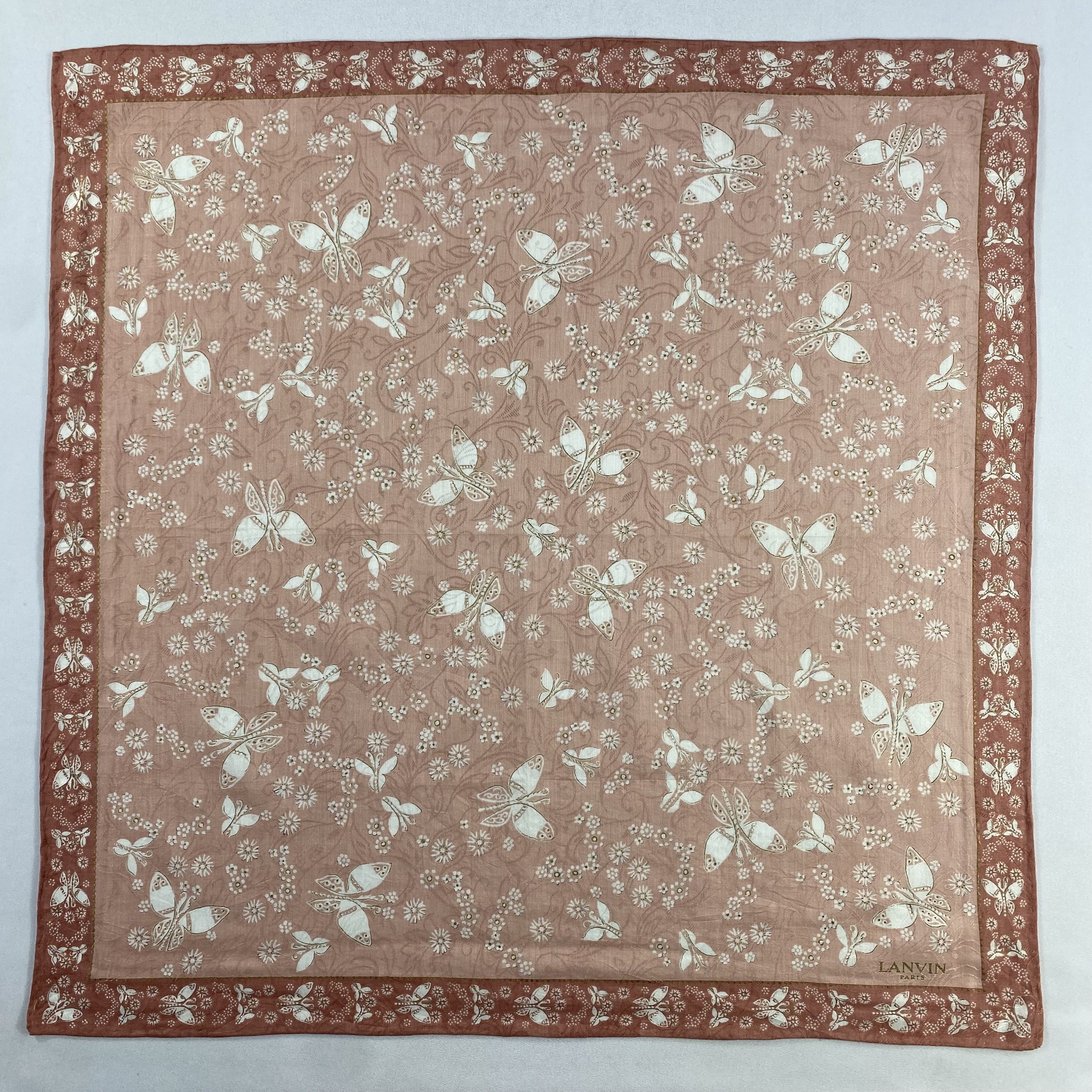 Lanvin × Vintage Lanvin Handkerchief / Neckerchief / Bandana-P1056 Size ONE SIZE - 1 Thumbnail