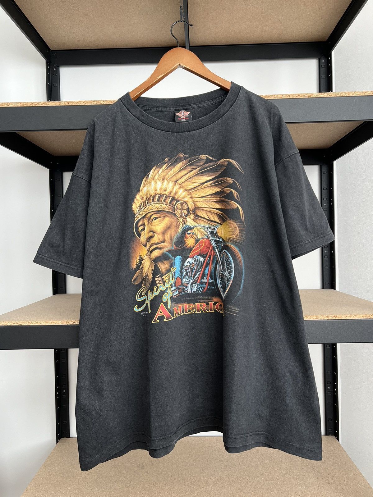 Vintage Vintage 1999 Jessie James Spirit of America Rock Eagle Tee Size US XXL / EU 58 / 5 - 1 Thumbnail