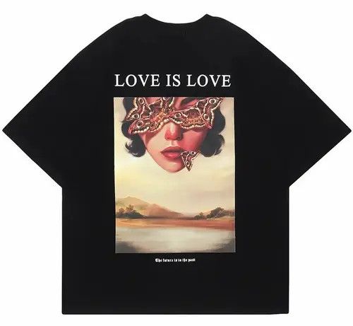 Japanese Brand Hirasawa x Asa Love is Love Design Oversized Graphic Tees Size US L / EU 52-54 / 3 - 1 Thumbnail