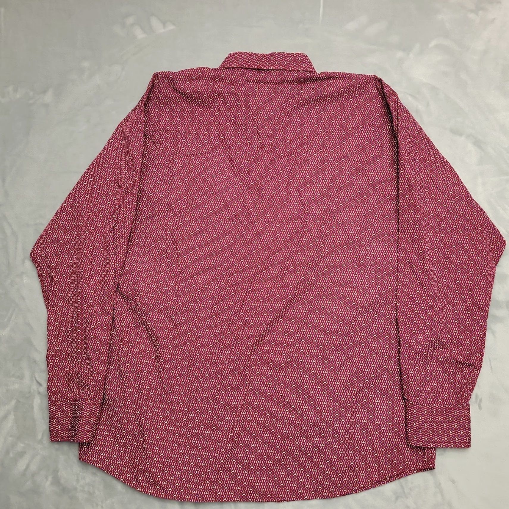 Vintage Pintlar Mens XL Red Long Sleeve Pearl Snap Western Geometric Rodeo Cowboy Shirt Size US XL / EU 56 / 4 - 4 Thumbnail