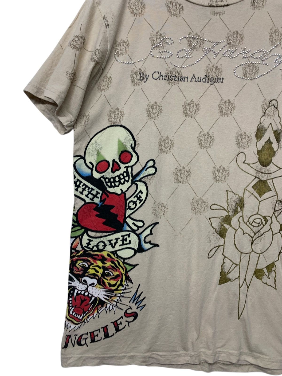 Ed Hardy Ed Hardy By Cristian Audigier Skull Fullprint T Shirt Size US M / EU 48-50 / 2 - 8 Thumbnail