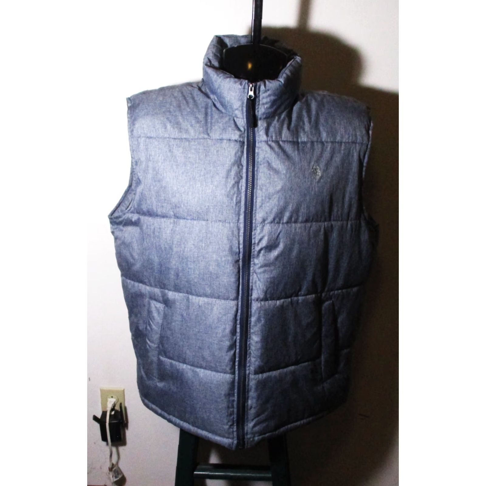 U.S. Polo Assn. Vest Full Zip Insulated Blue Gray XL Men’s NWOT Vintage: No