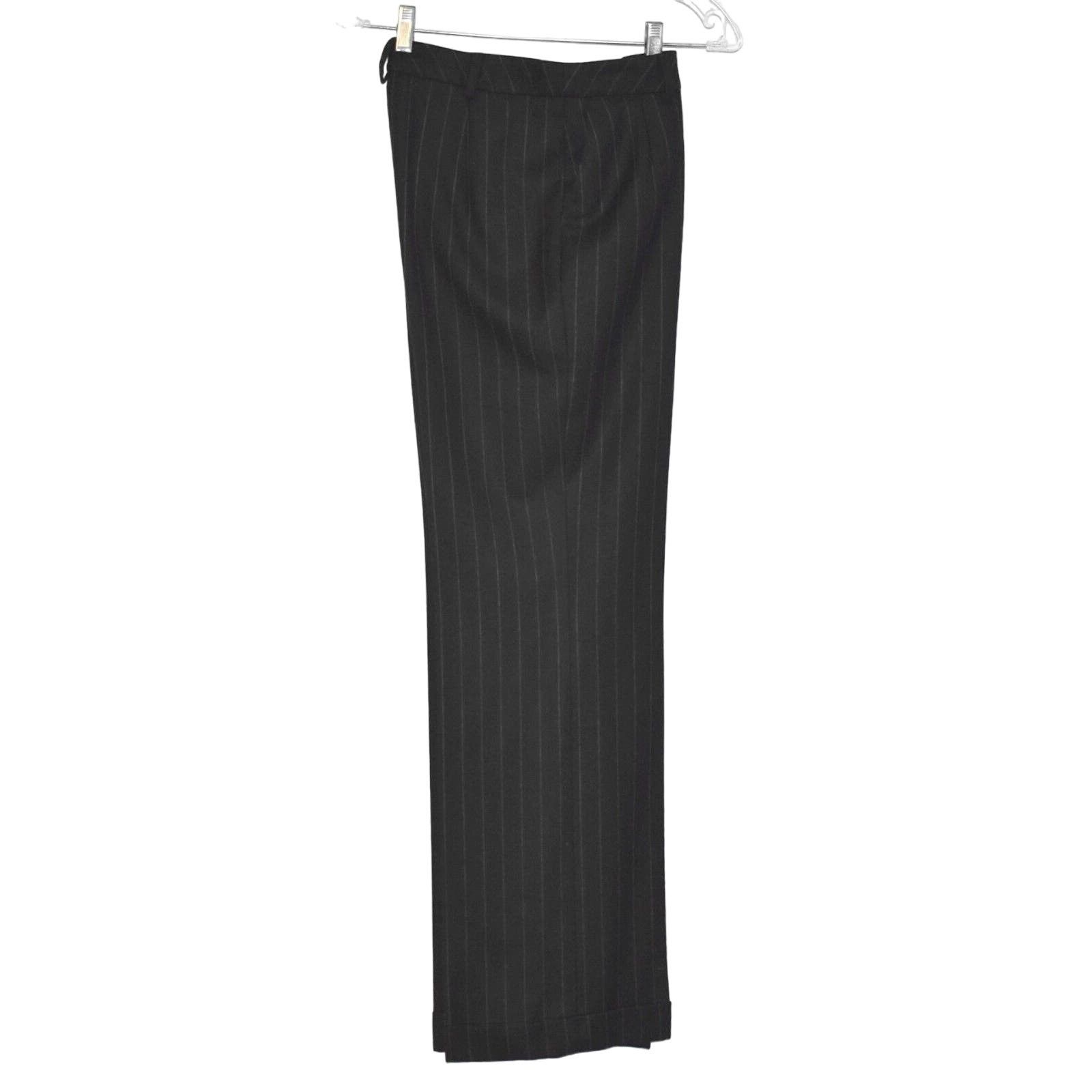 Akris AKRIS Striped Wool Straight Cuffed Dress Trouser Pants US 10 Size 32" / US 10 / IT 46 - 4 Thumbnail